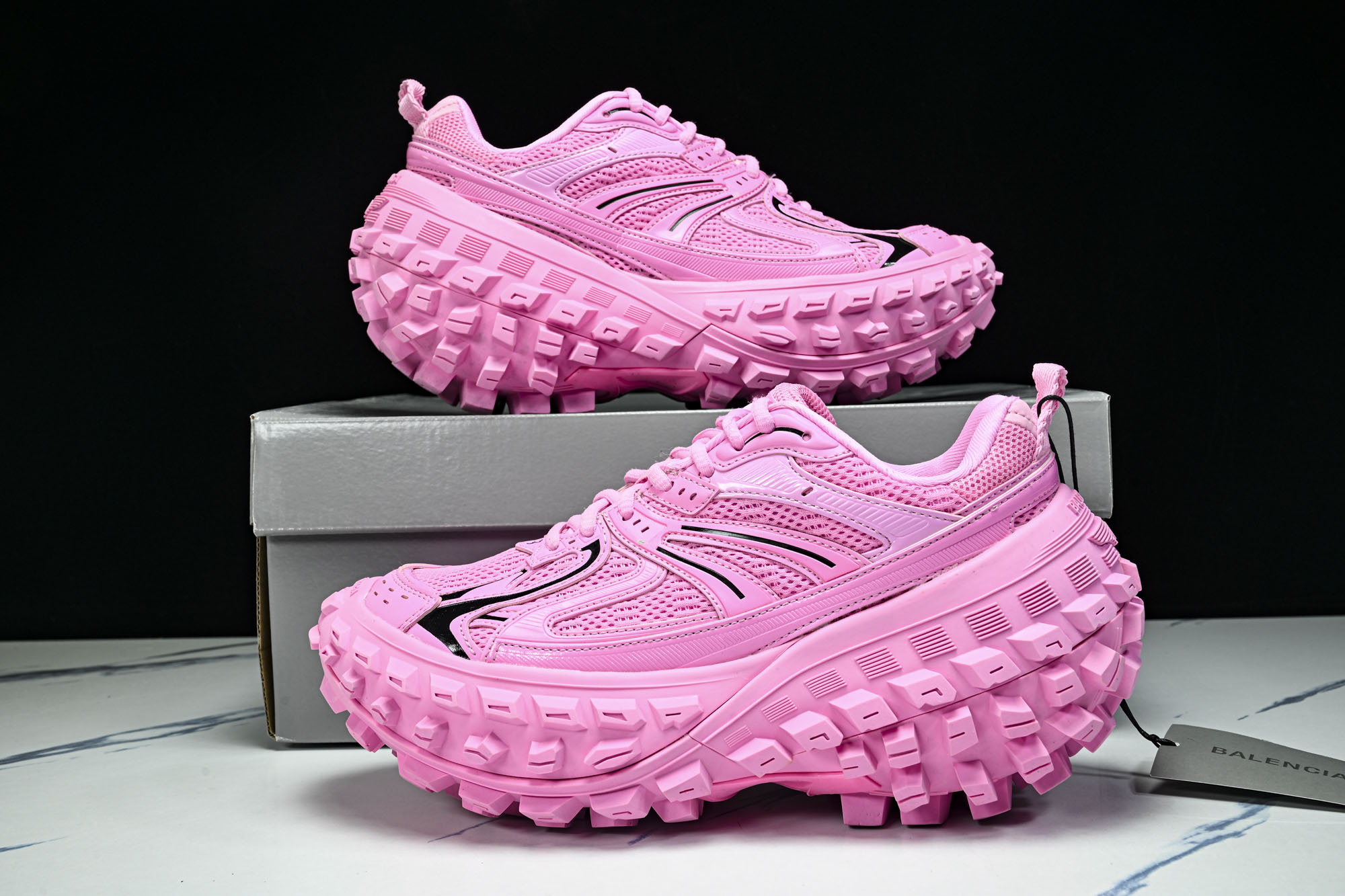 纯原 Balenciaga Defender Rubber Platform Sneakers 巴黎世家 轮胎鞋 粉色 