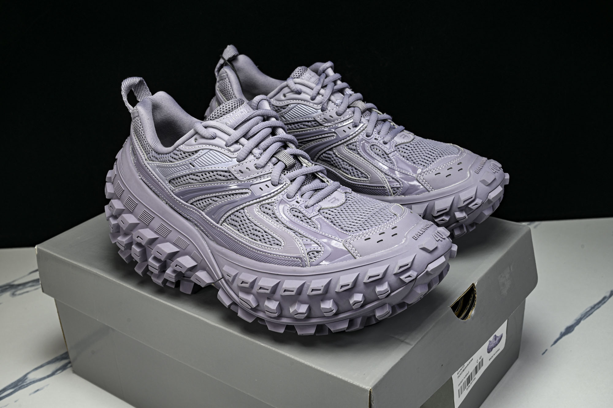纯原 Balenciaga Defender Rubber Platform Sneakers 巴黎世家 轮胎鞋 紫色 