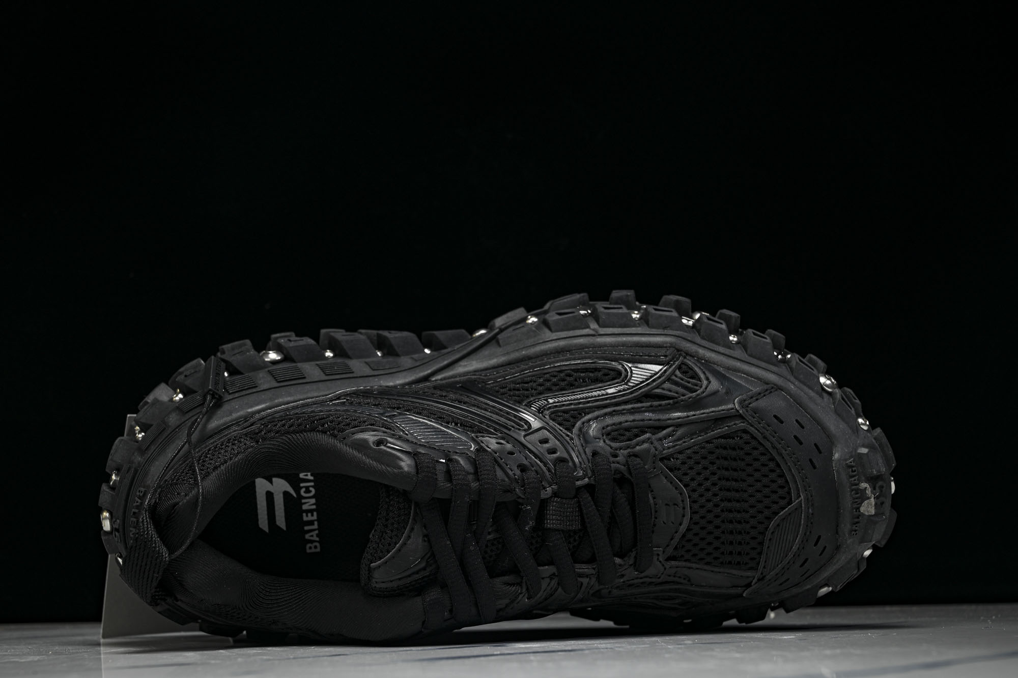 纯原 Balenciaga Defender Rubber Platform Sneakers 巴黎世家 轮胎鞋 黑色铆