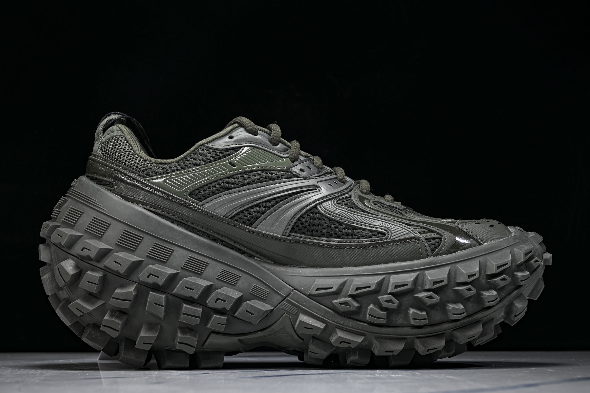 纯原Balenciaga Defender Rubber Platform Sneakers 巴黎世家 轮胎鞋深绿W2R