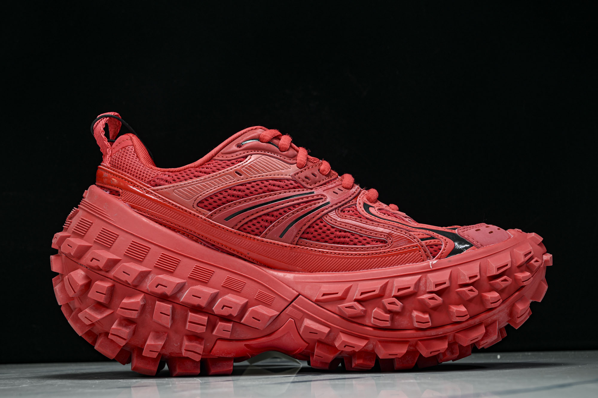 纯原Balenciaga Defender Rubber Platform Sneakers 巴黎世家 轮胎鞋红色W2R