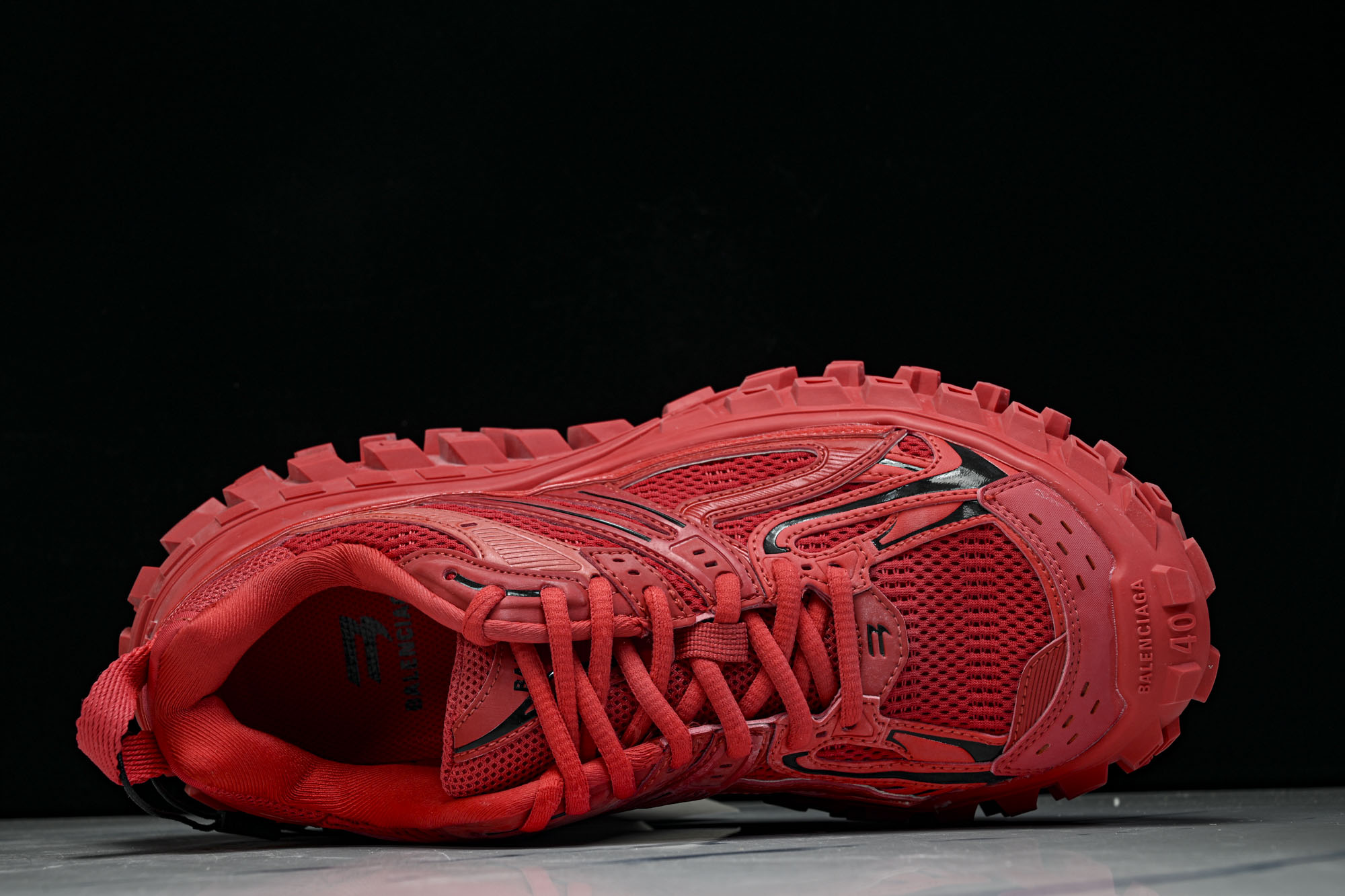 纯原Balenciaga Defender Rubber Platform Sneakers 巴黎世家 轮胎鞋红色W2R