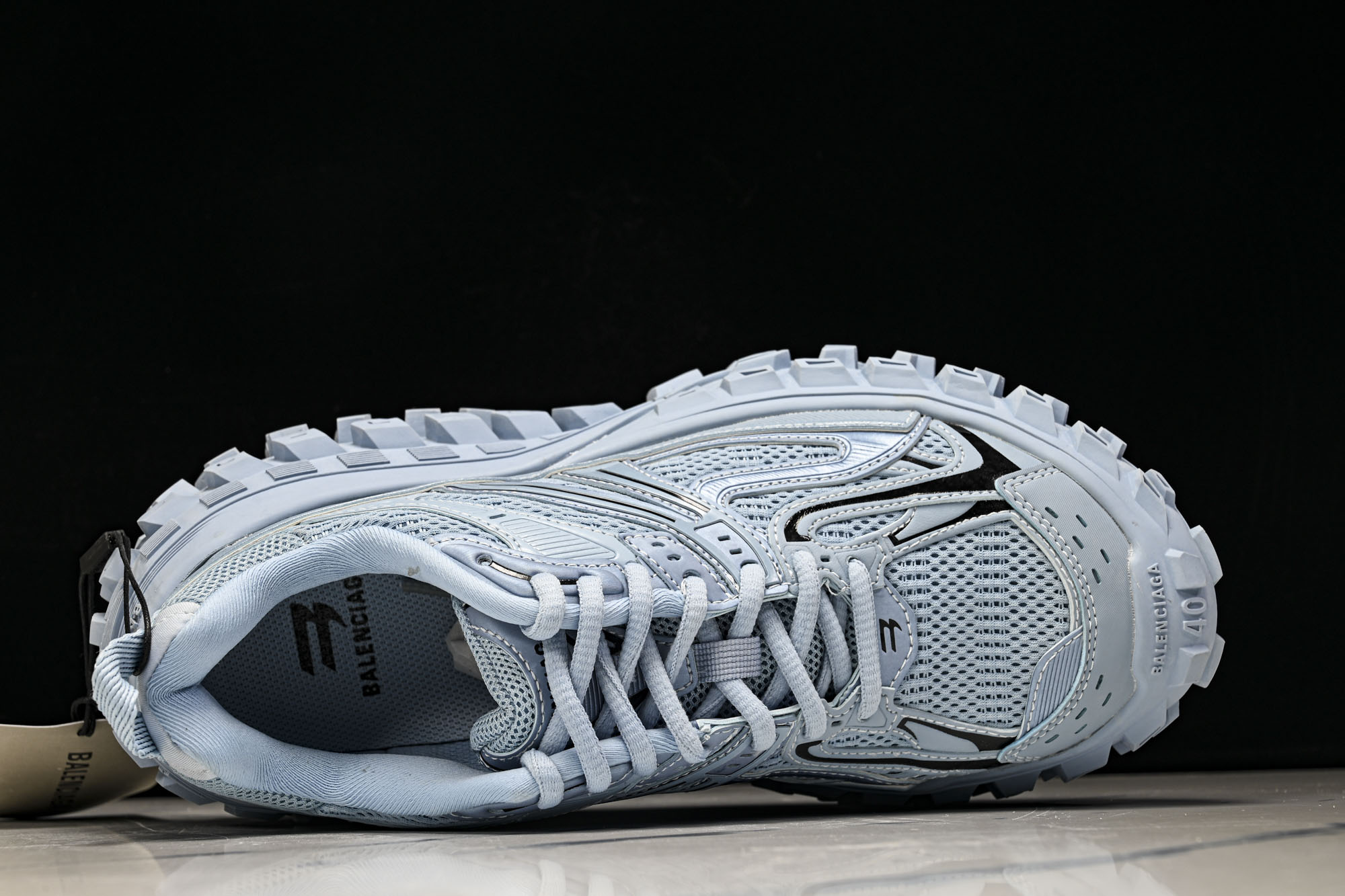 纯原Balenciaga Defender Rubber Platform Sneakers 巴黎世家 轮胎鞋蓝色W2R