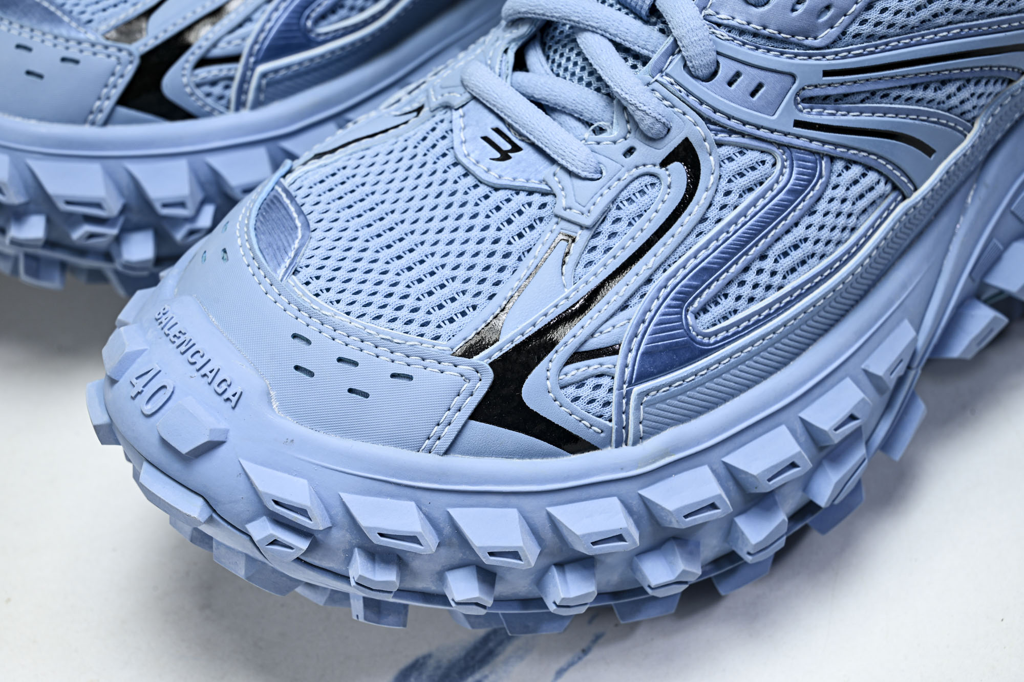 纯原Balenciaga Defender Rubber Platform Sneakers 巴黎世家 轮胎鞋蓝色W2R