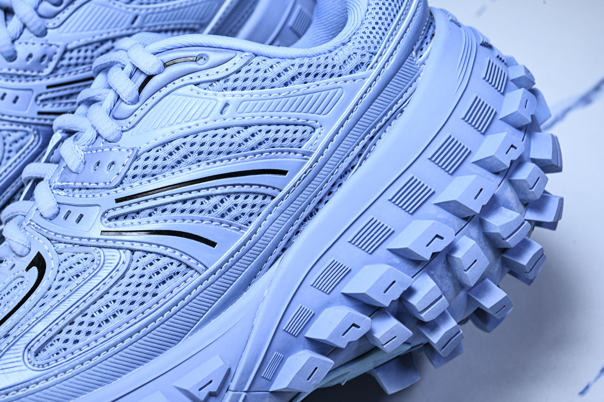 纯原Balenciaga Defender Rubber Platform Sneakers 巴黎世家 轮胎鞋蓝色W2R