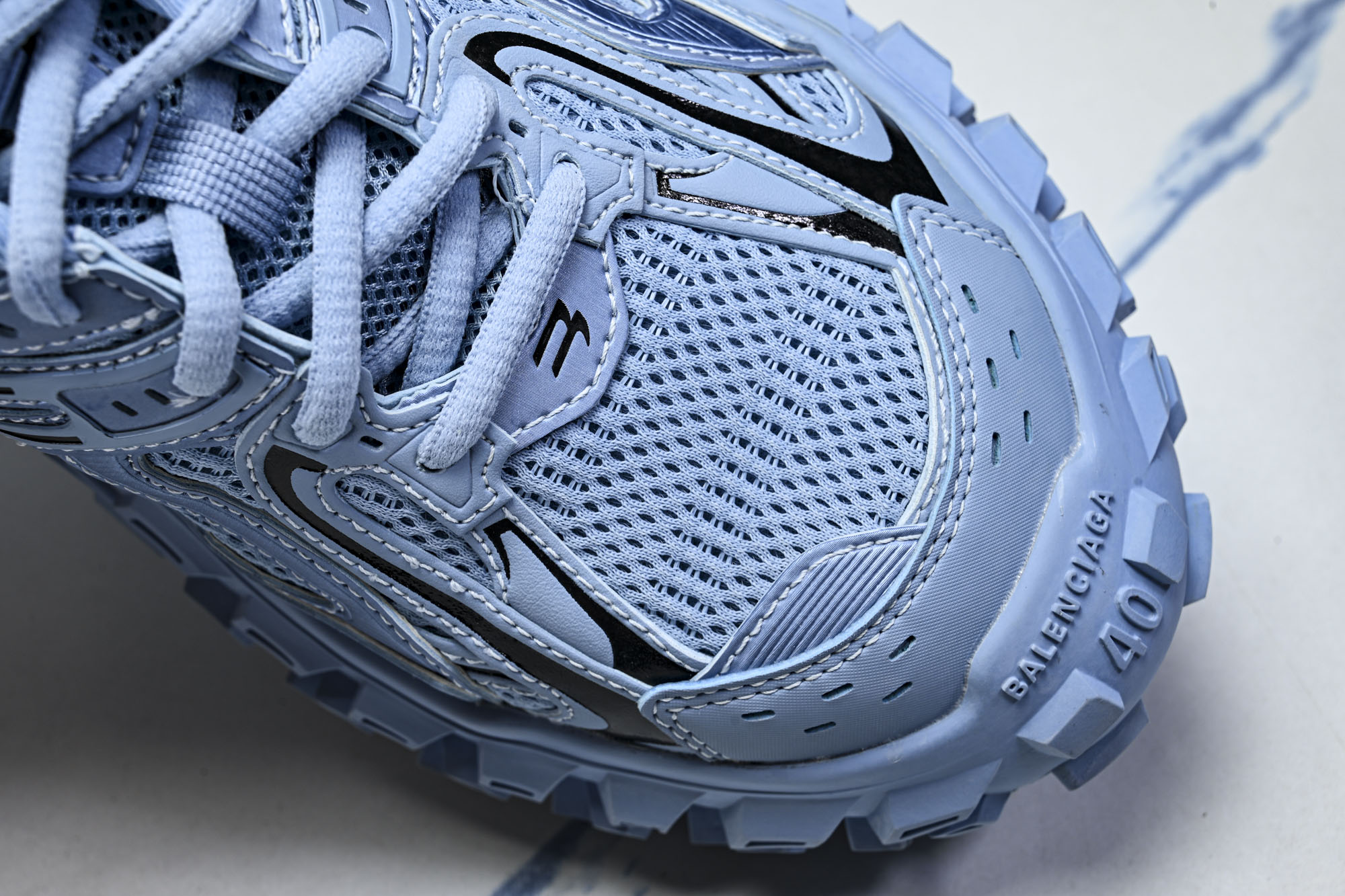 纯原Balenciaga Defender Rubber Platform Sneakers 巴黎世家 轮胎鞋蓝色W2R