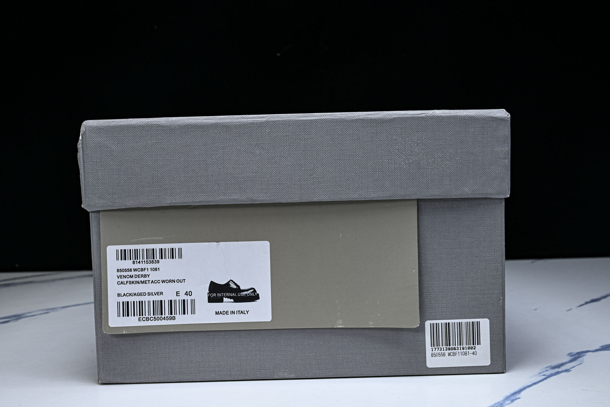 Balenciaga Venom Derby 德比鞋 黑色 WCBF1-1081 #YZ006 ✔️金属后跟德比皮鞋 独