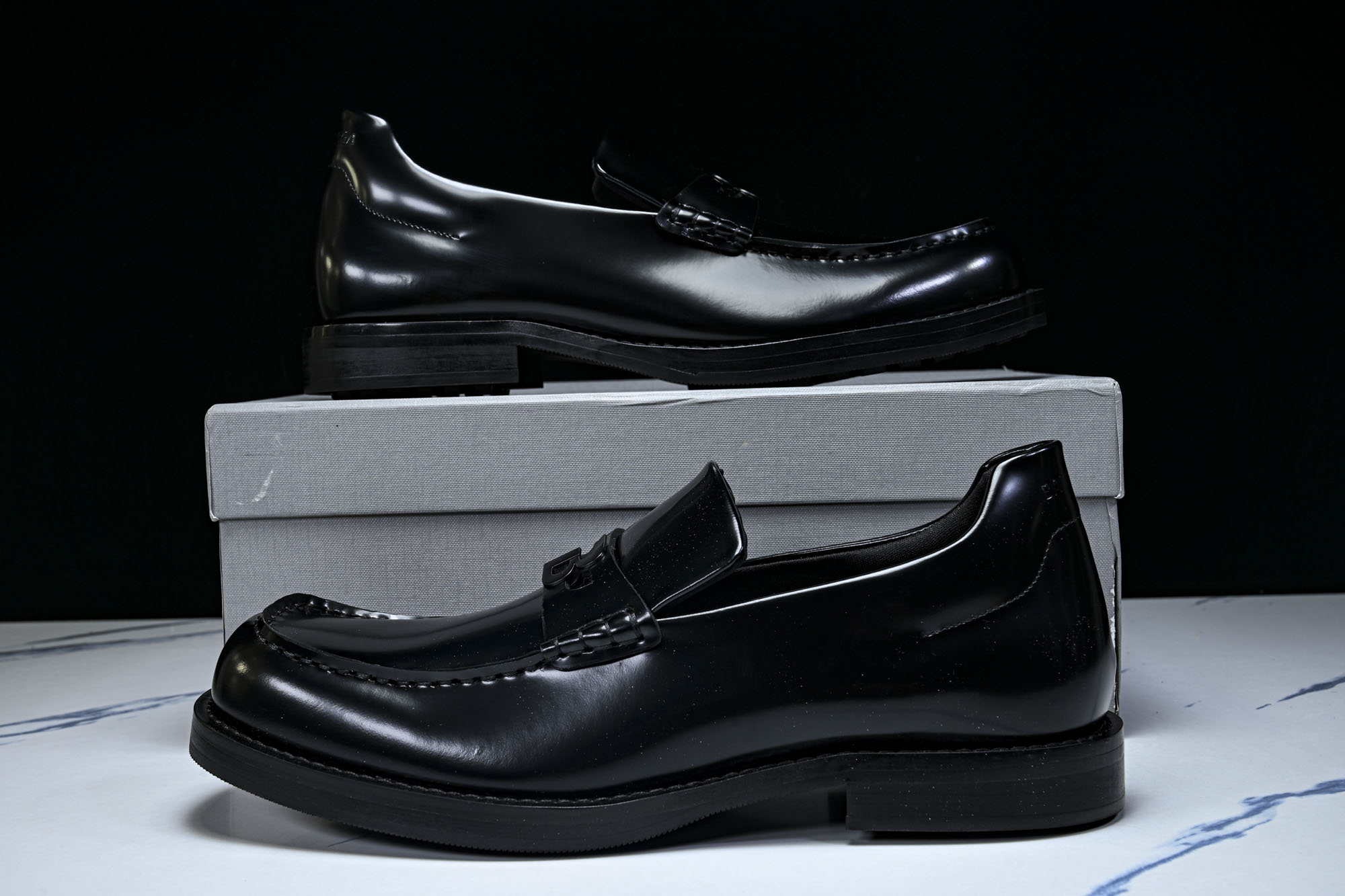 Balenciaga 巴黎世家 Comfy 男士牛皮方头 B标套脚乐福休闲皮鞋_2 #YZ021-1 【WC.顶级】 原