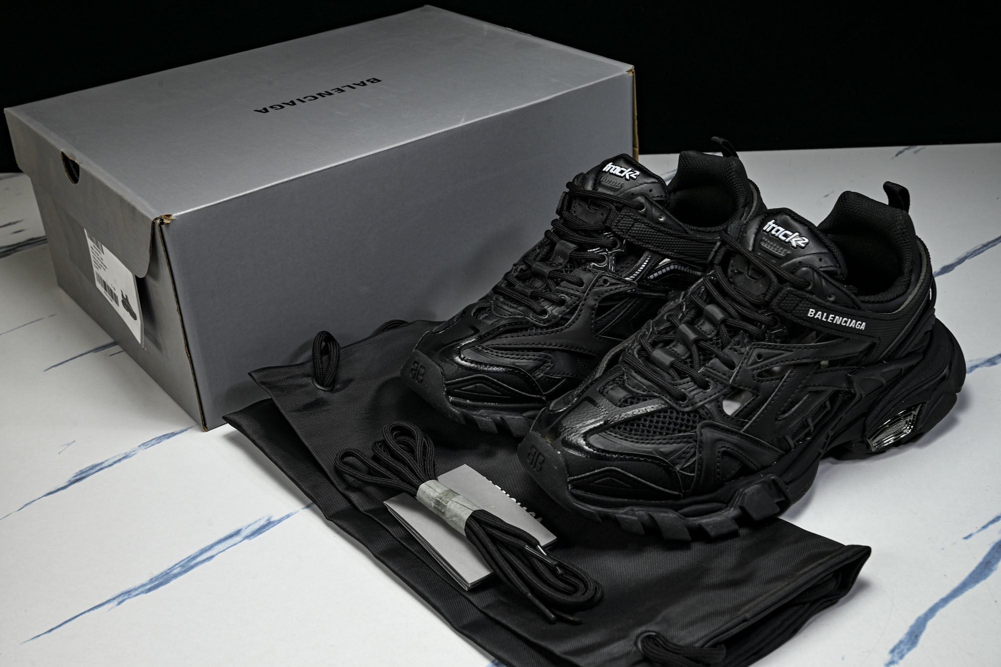 纯原 Balenciaga Track.2 4.0 巴黎世家四代潮流跑鞋W2GN1-1000 #YZ018-5 尺码:3
