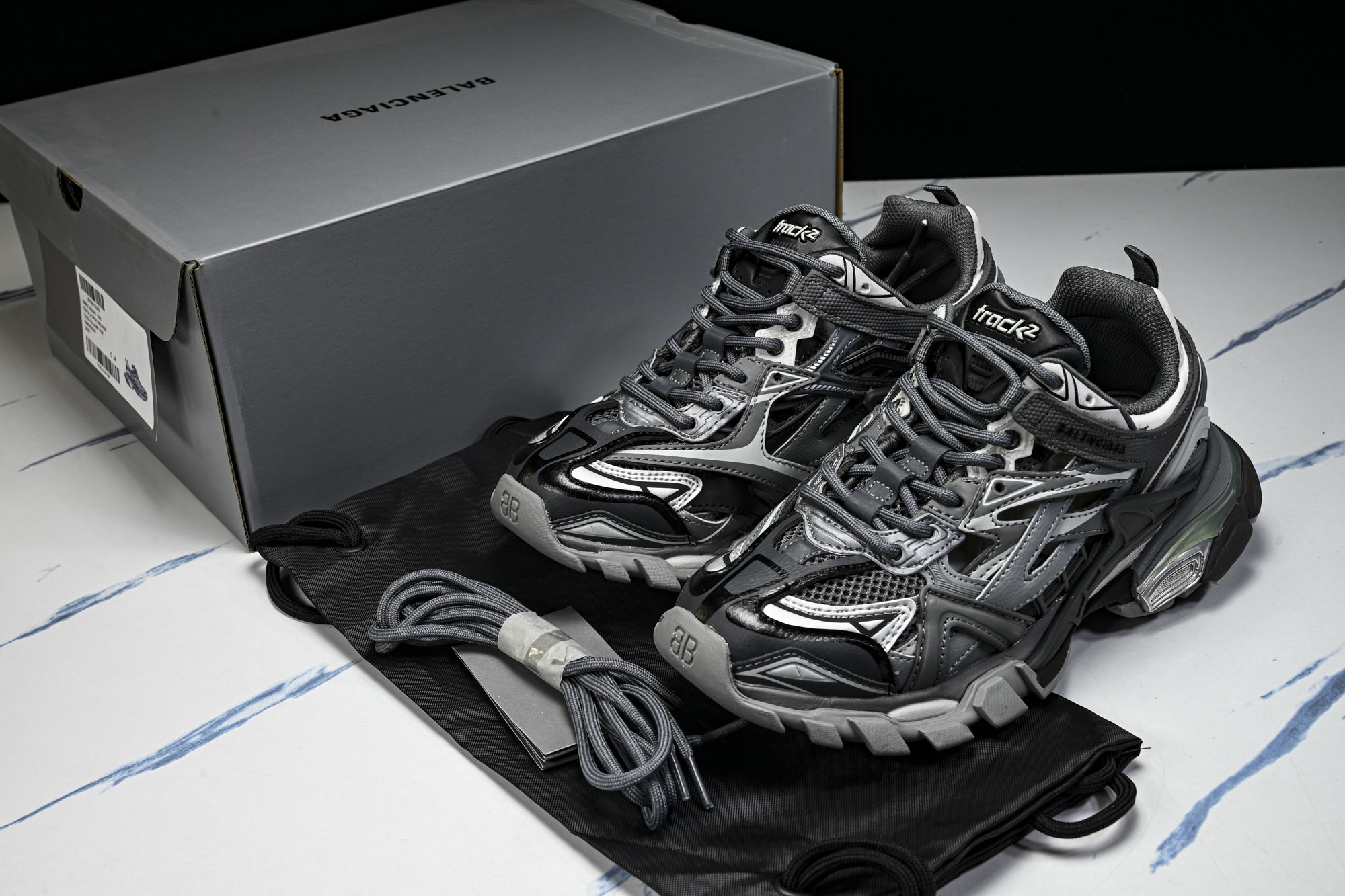 纯原 Balenciaga Track.2 4.0 巴黎世家四代潮流跑鞋W2GN3-1285 #YZ018-5 原标原盒