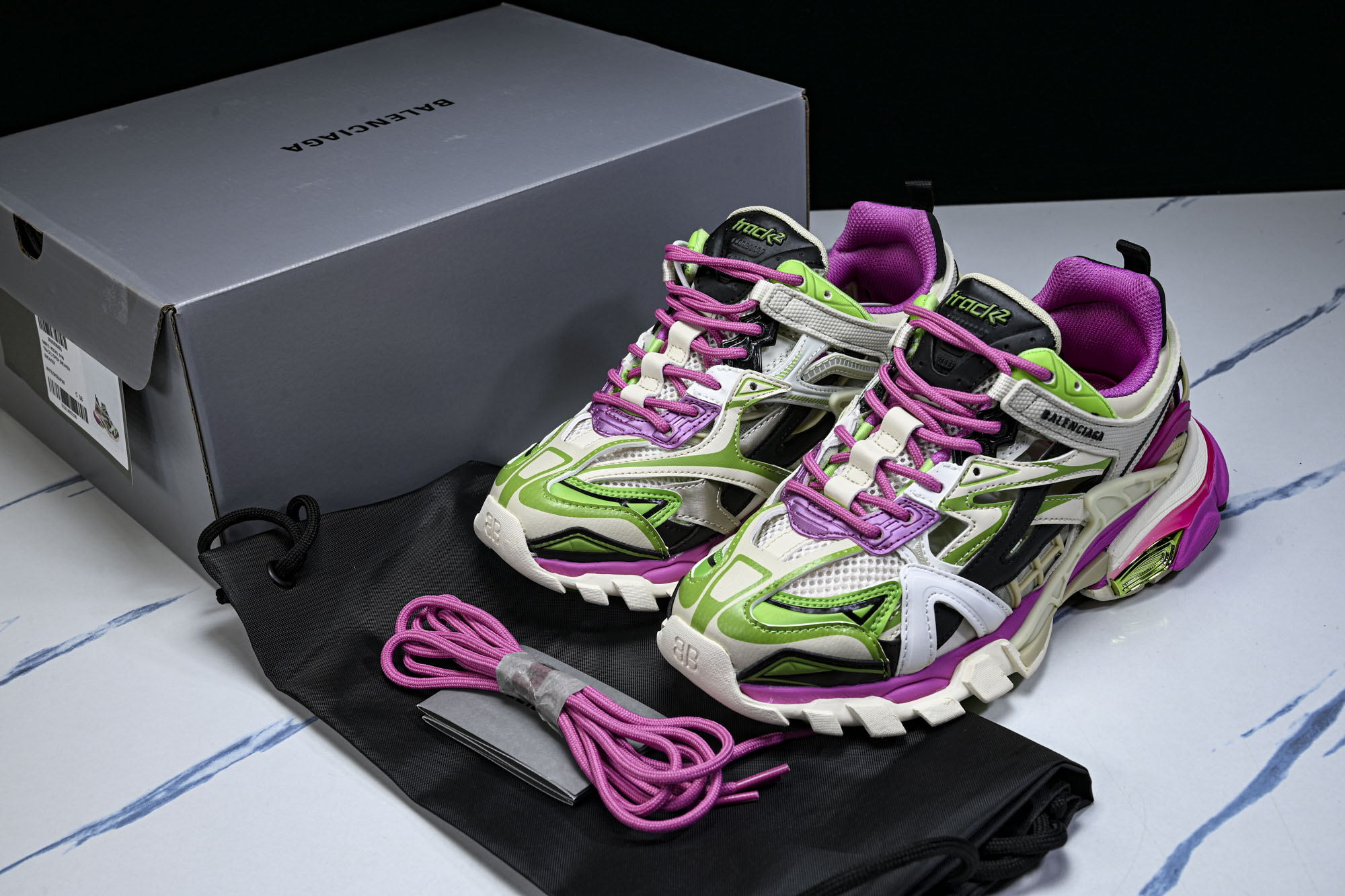 纯原 Balenciaga Track.2 4.0 巴黎世家四代潮流跑鞋W2GN3-9199 #YZ018-5 原标原盒