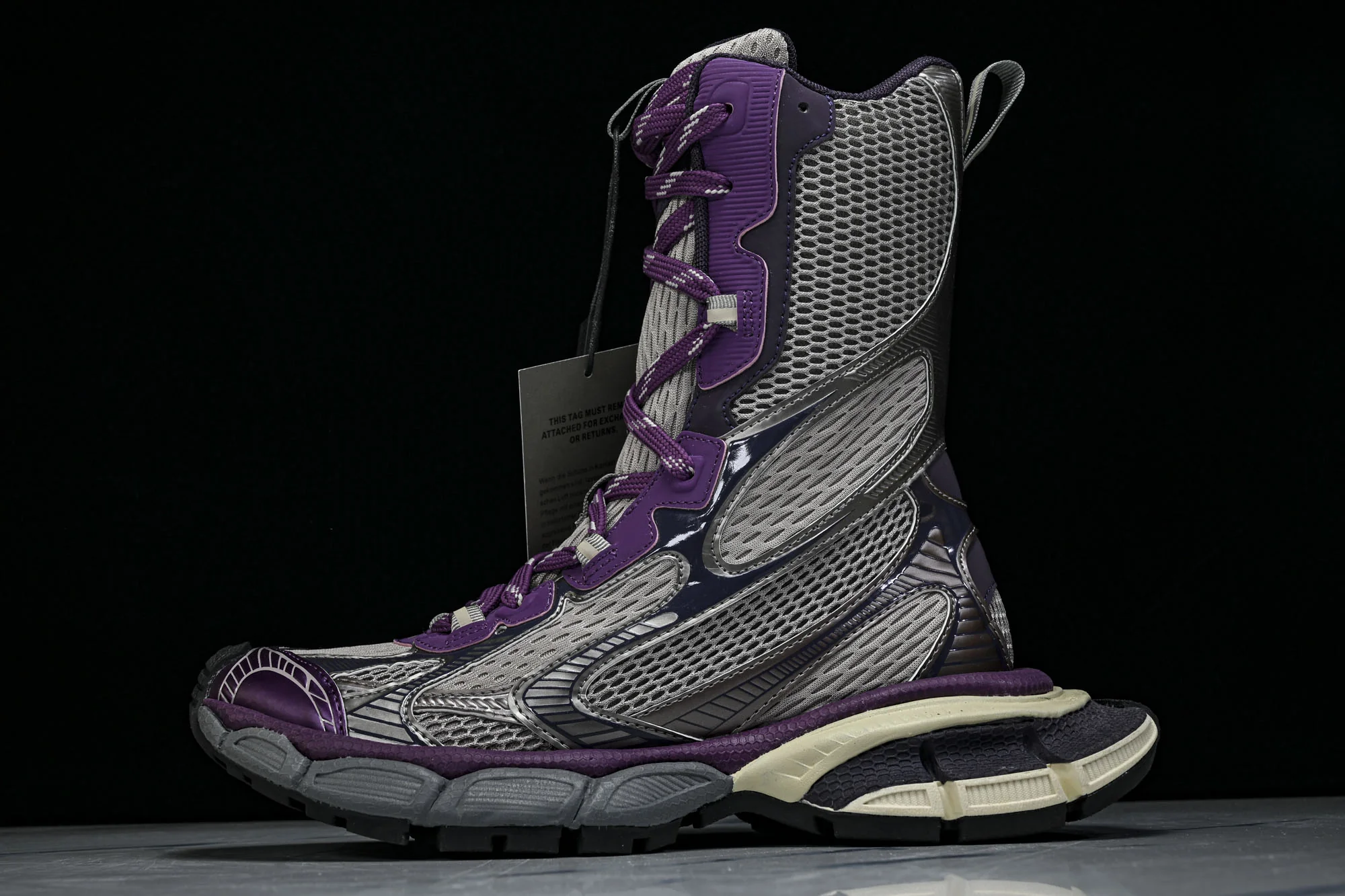 Balenciaga 巴黎世家3XL高帮靴 紫色 W3XL1-1000 #YZ000 【G5.纯原】Balenciaga