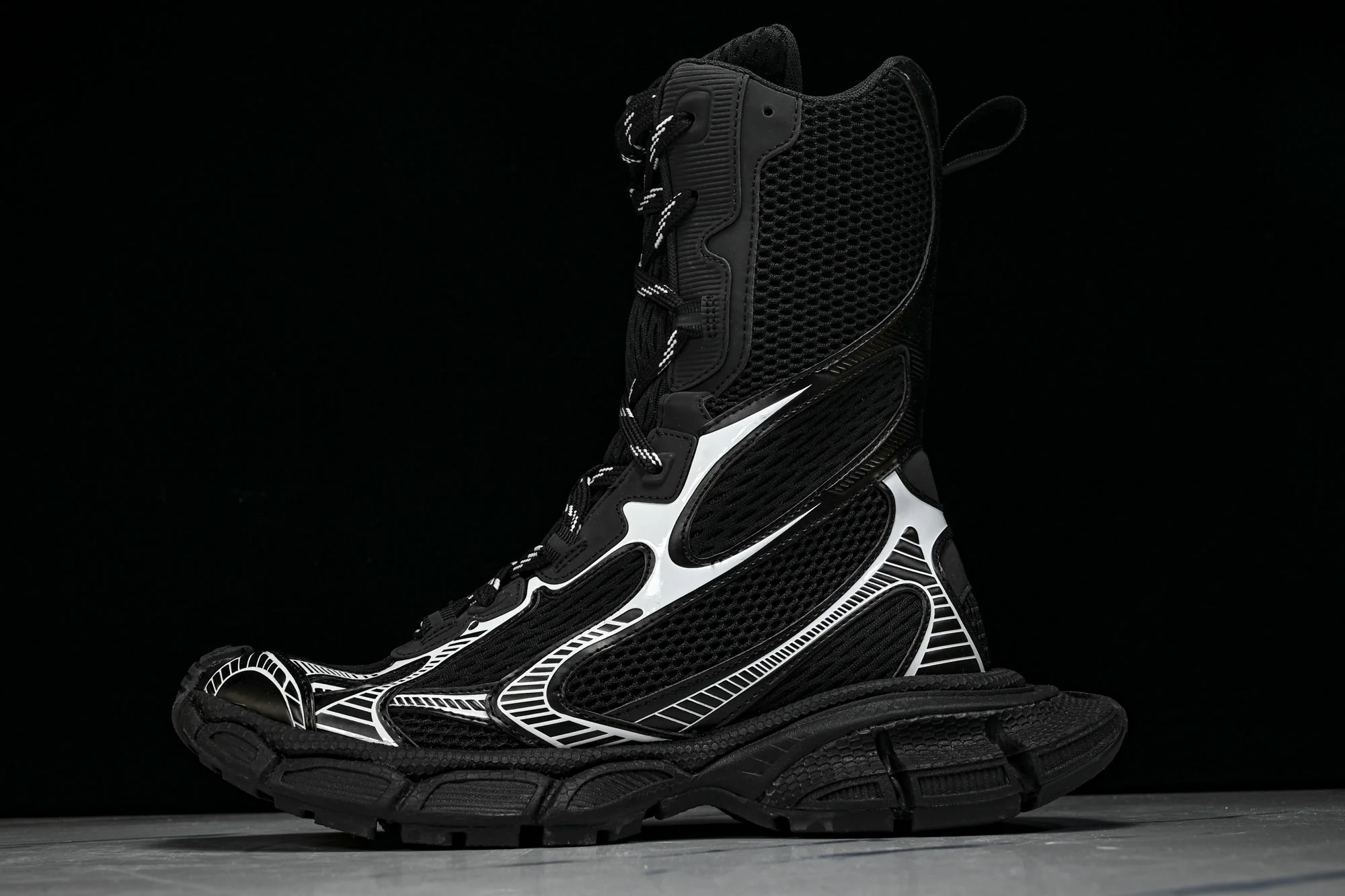 Balenciaga 巴黎世家3XL高帮靴 黑白 W3XL1-1000 #YZ000 【G5.纯原】Balenciaga