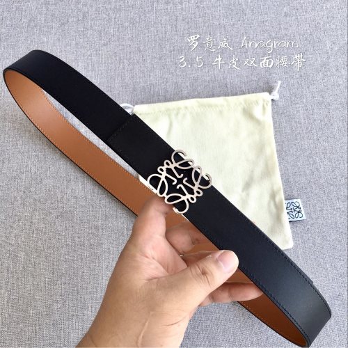 Loewe Anagram Reversible Leather Belt 3.5 cm - Stylish Versatility