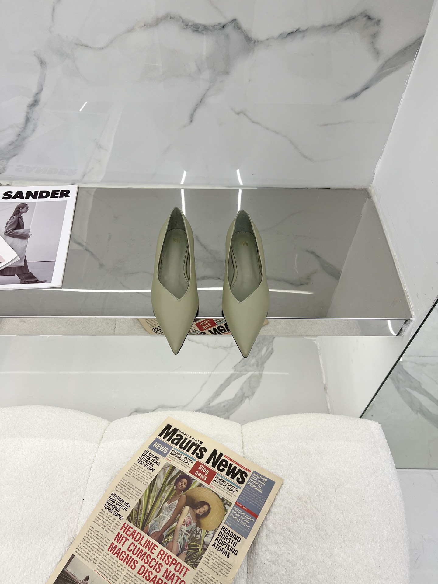 Luxurious Pointy Shoes with Cattle and Sheep Skin, Tailor-Made Calves, Original Design - 图片 5