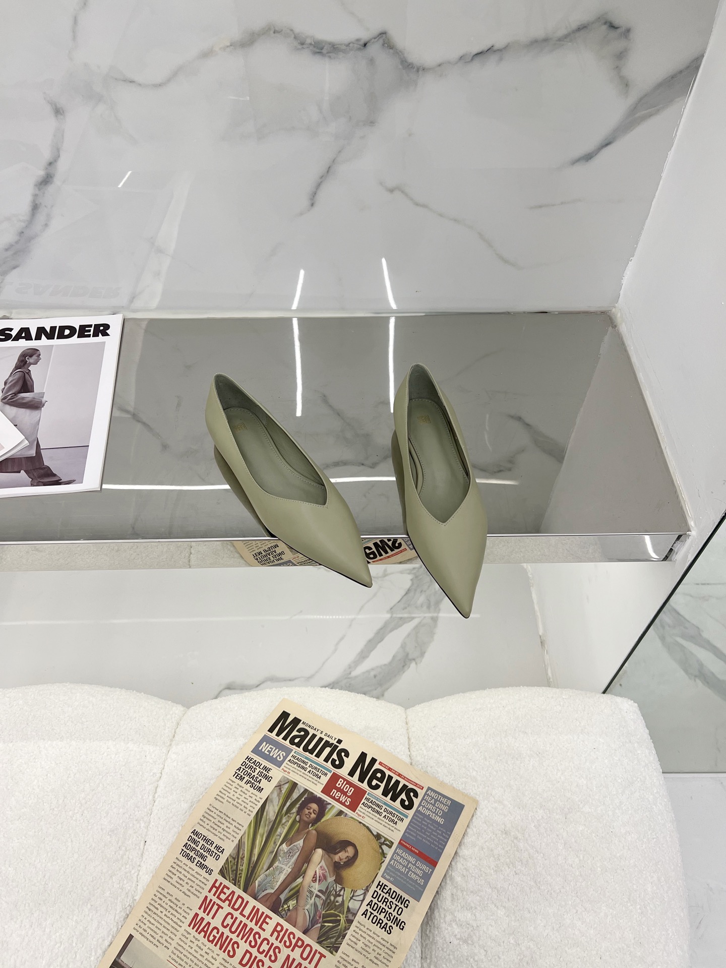 Luxurious Pointy Shoes with Cattle and Sheep Skin, Tailor-Made Calves, Original Design - 图片 3