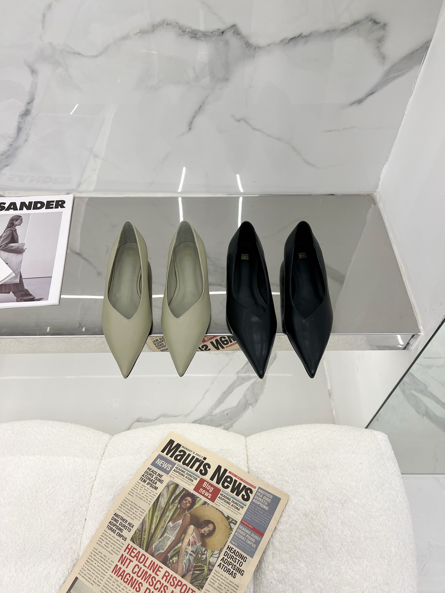 Luxurious Pointy Shoes with Cattle and Sheep Skin, Tailor-Made Calves, Original Design - 图片 9