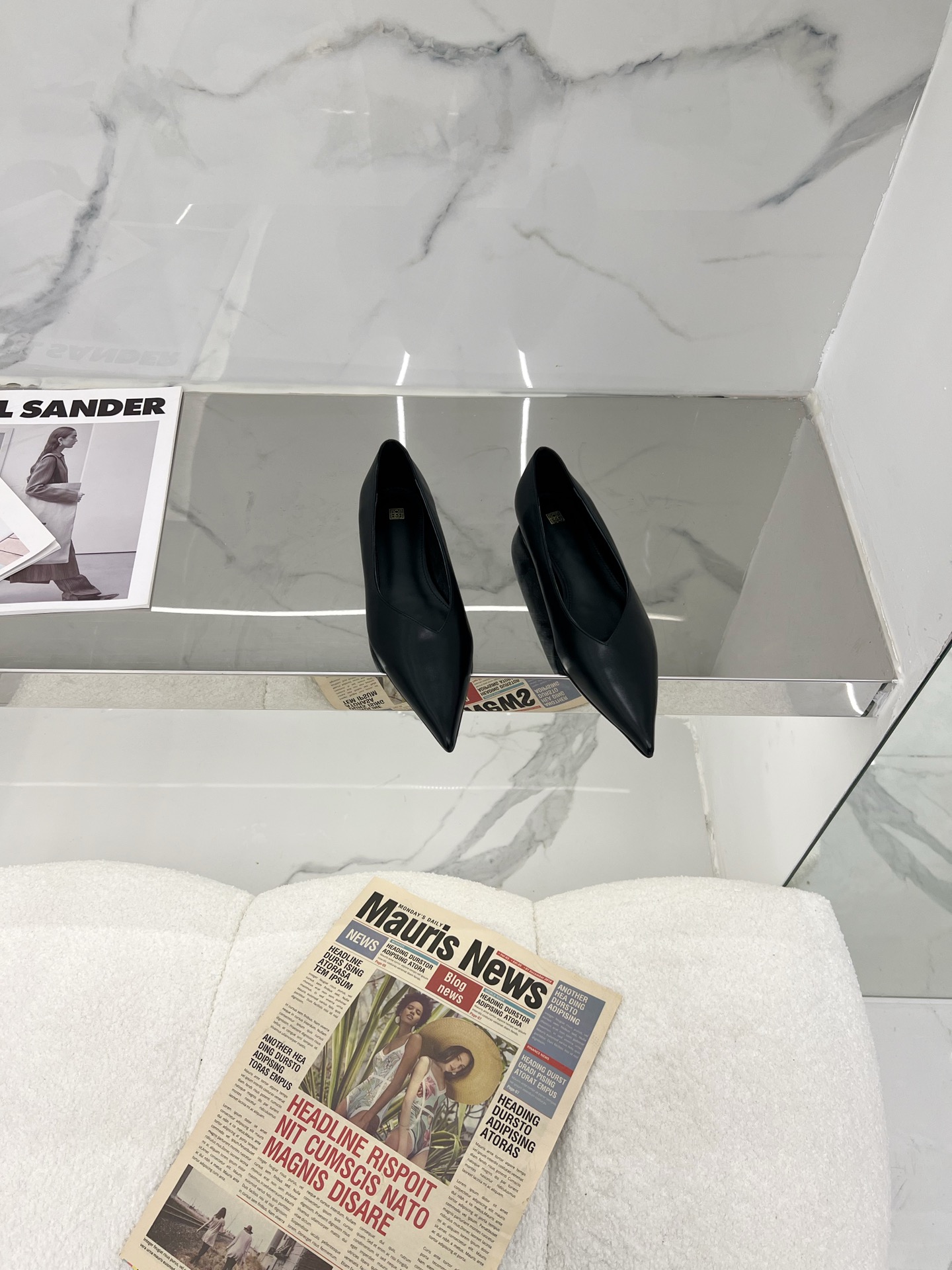 Luxurious Pointy Shoes: ‘Toteme 2024/ss Collection with Cattle and Sheep Skin