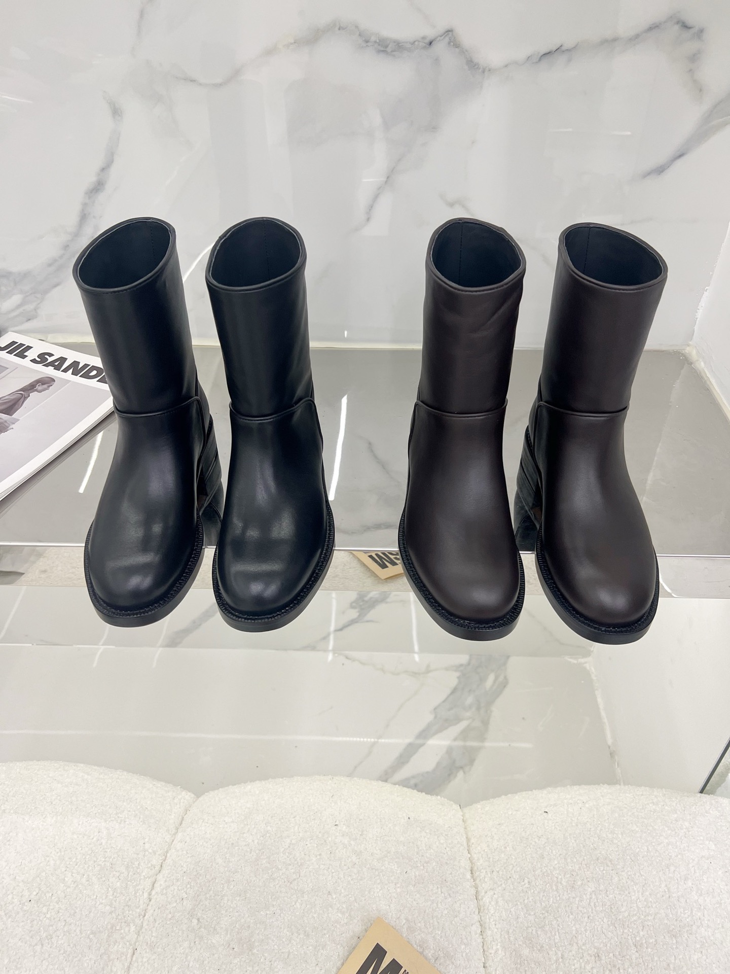 R*w 2024/sss Round Head Short Boots: Custom Cattle and Sheep Skin, Italian Quality - 图片 5