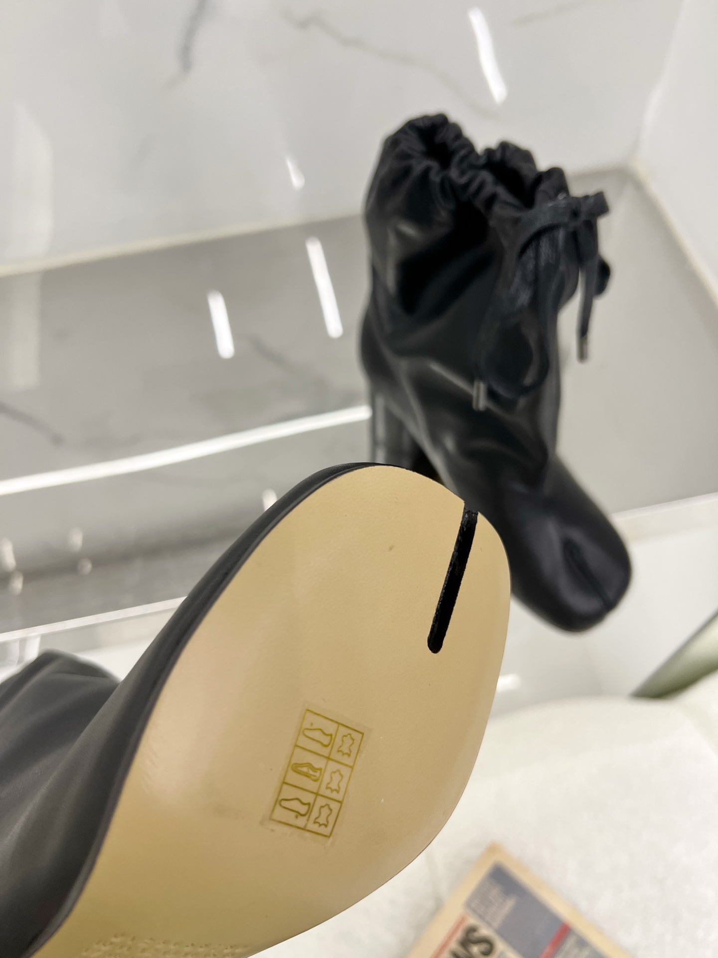 MM6 2024/ss Tabi Toes Boots: Cattle Skin, Quality, Original Design, 8cm Heel - 图片 6