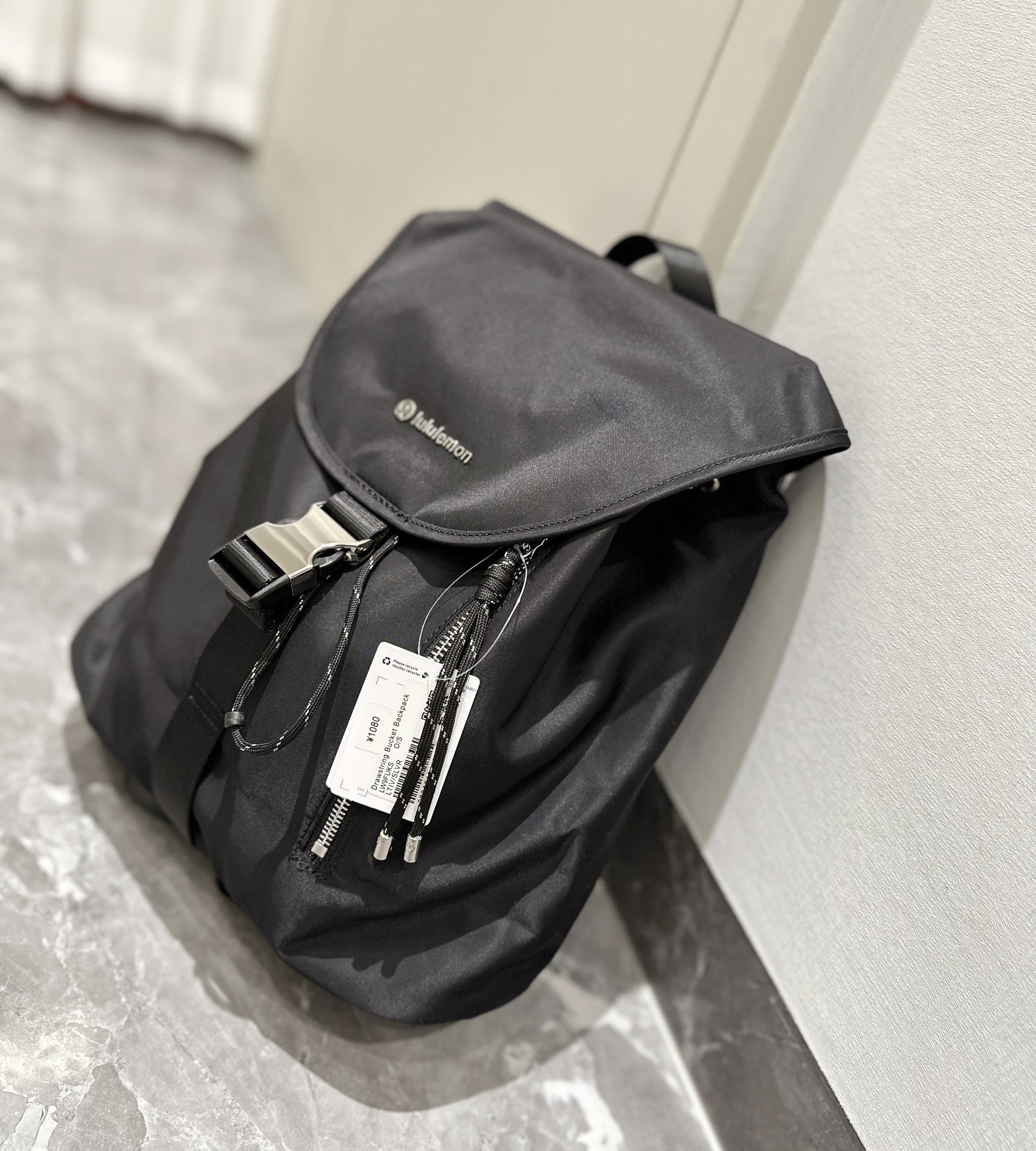 Drawstring Backpack featuring a 10L capacity, cinch-top closure - Comprehensive 3