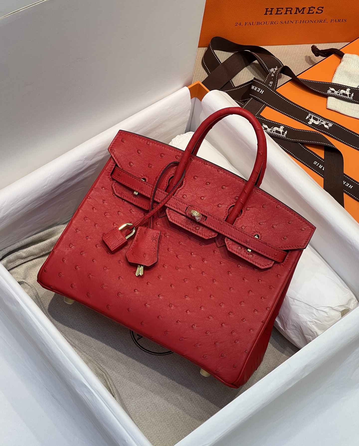 NO:714013,Ostrich skin platinum 25, big red/gold buckle in stock, Hermes, hermes, ostrich skin, Hermes,19860909鸵鸟皮铂金25,大红色/金扣 现货,爱马仕,hermes,ostrich skin,Hermes,,Bag