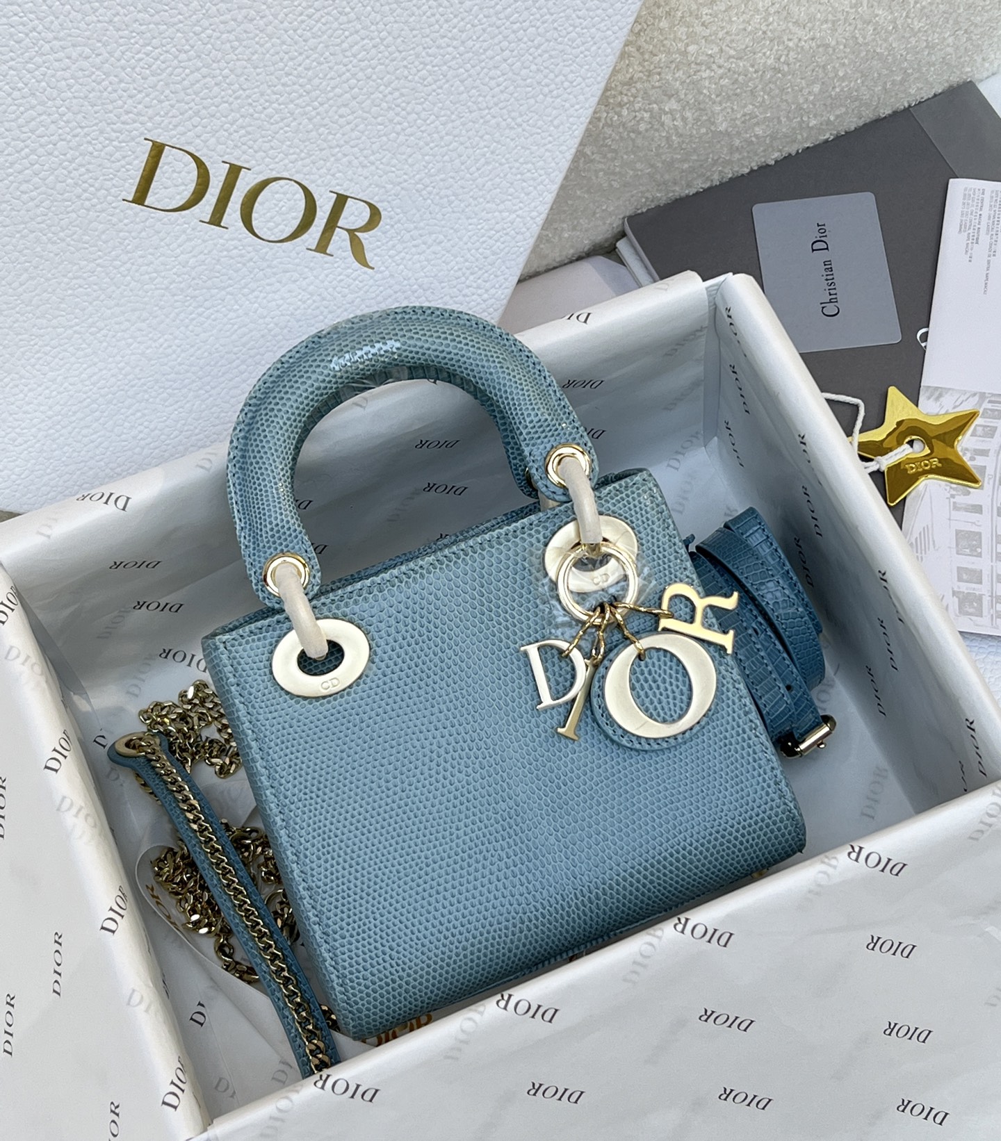 NO:700073,Dior Dior Lizard three-part, azure blue/gold buckle,, dior, dior, Hermes,19860909Dior迪奥蜥蜴三格,天青蓝/金扣,,dior,dior,Hermes,,Bag