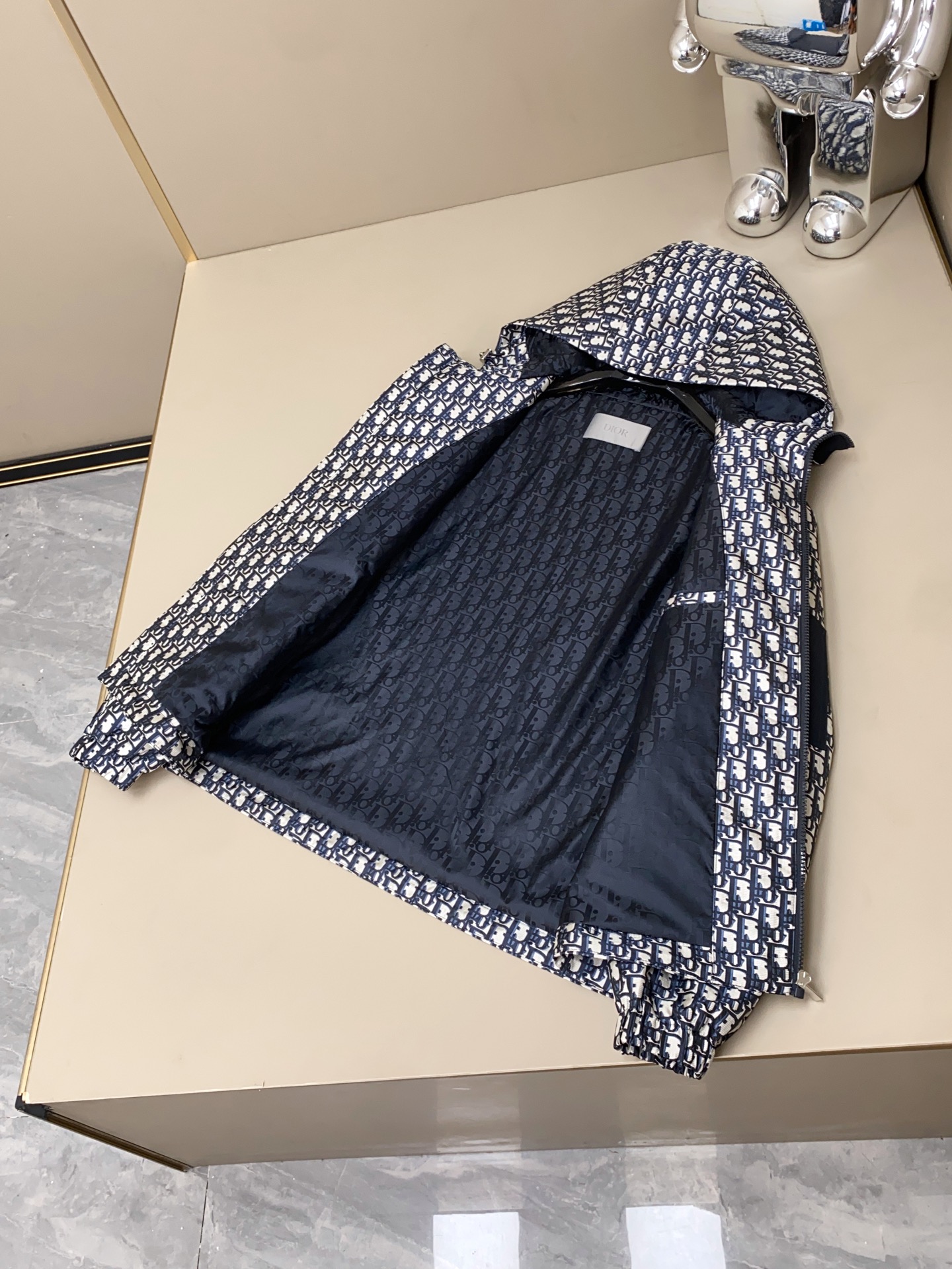 Dior Oblique Patterned Windbreaker Jacket with Hood and Sleeve Pocket 5 i1757047384005 4997 0 4