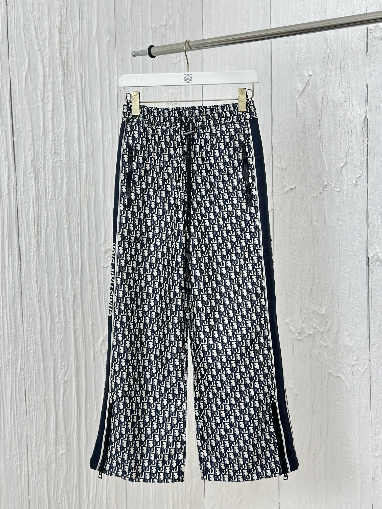 (Modelo de mujer) Dio */Dior 24 pantalones casuales clásicos de tejido jacquard oblicuo con cintura elástica nuevos de …