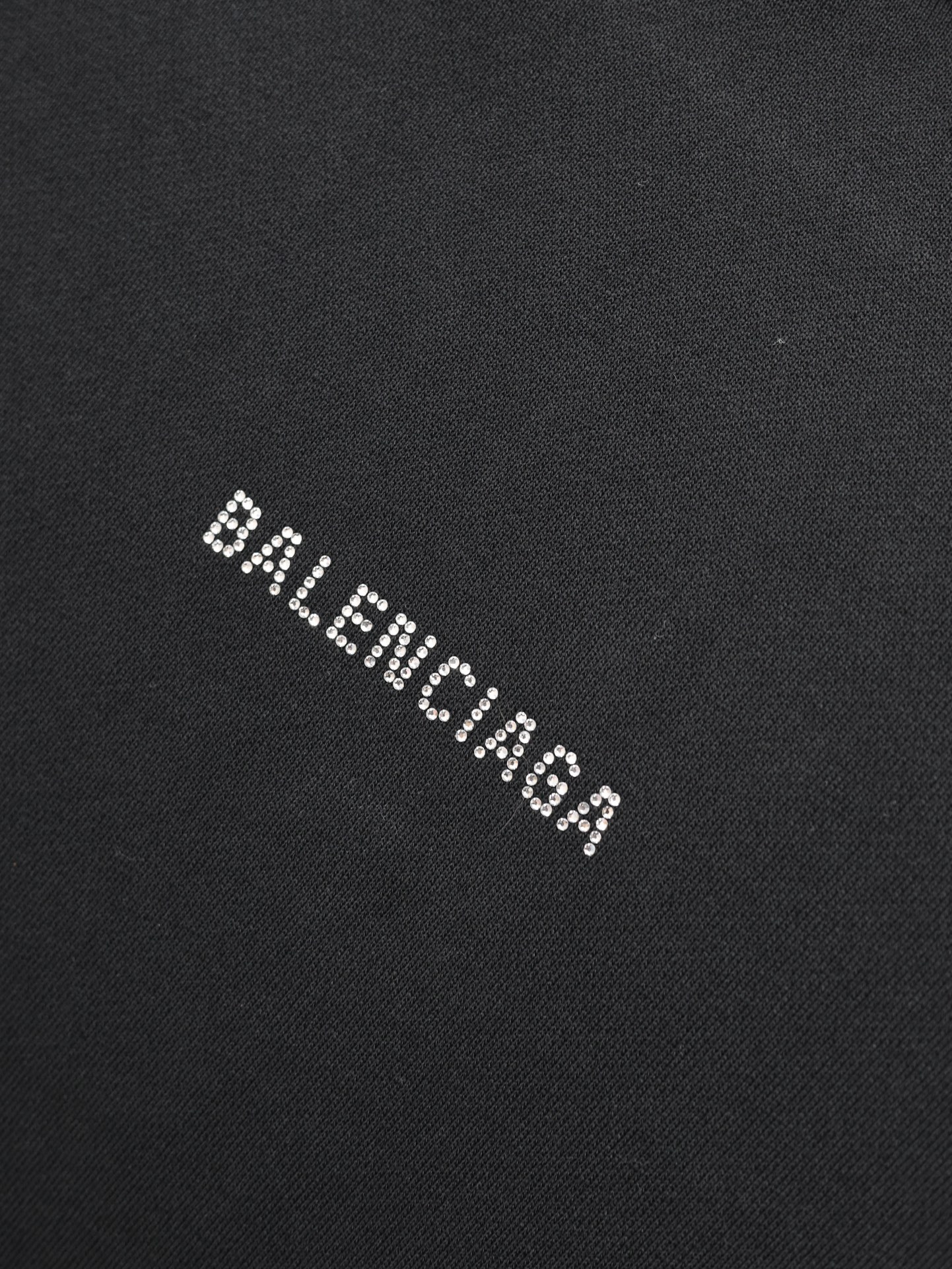 Balenciag*/巴黎24新款前后幅烫钻字母连帽卫衣SizeS/M/L