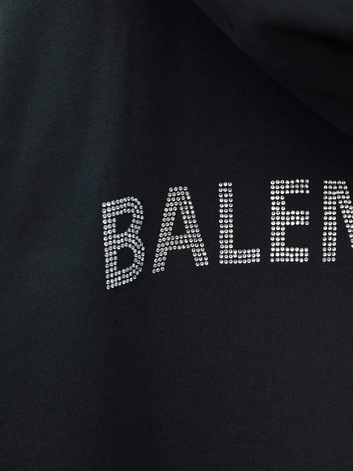 Balenciag*/巴黎24新款前后幅烫钻字母连帽卫衣SizeS/M/L