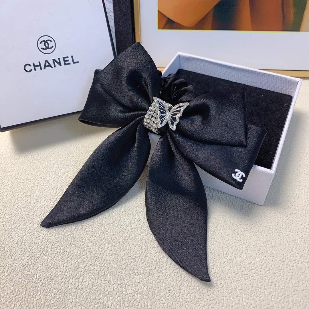 NO:276608,Chanel Xiaoxiang Chanel rubber band Korean butterfly logo bow rubber band hair ring daily exquisite items Temperament versatile little fairy must-have items Treasure style Close eyes recommended (single) hairpins, hairpins, chanel, hairpins19860909chanel小香 chanel皮筋 韩国蝴蝶logo蝴蝶结皮筋发圈 日常精致小单品 气质百搭小仙女必入单品 宝藏款 闭眼入推荐款（单个）发夹,发夹,chanel,hairpins,accessory