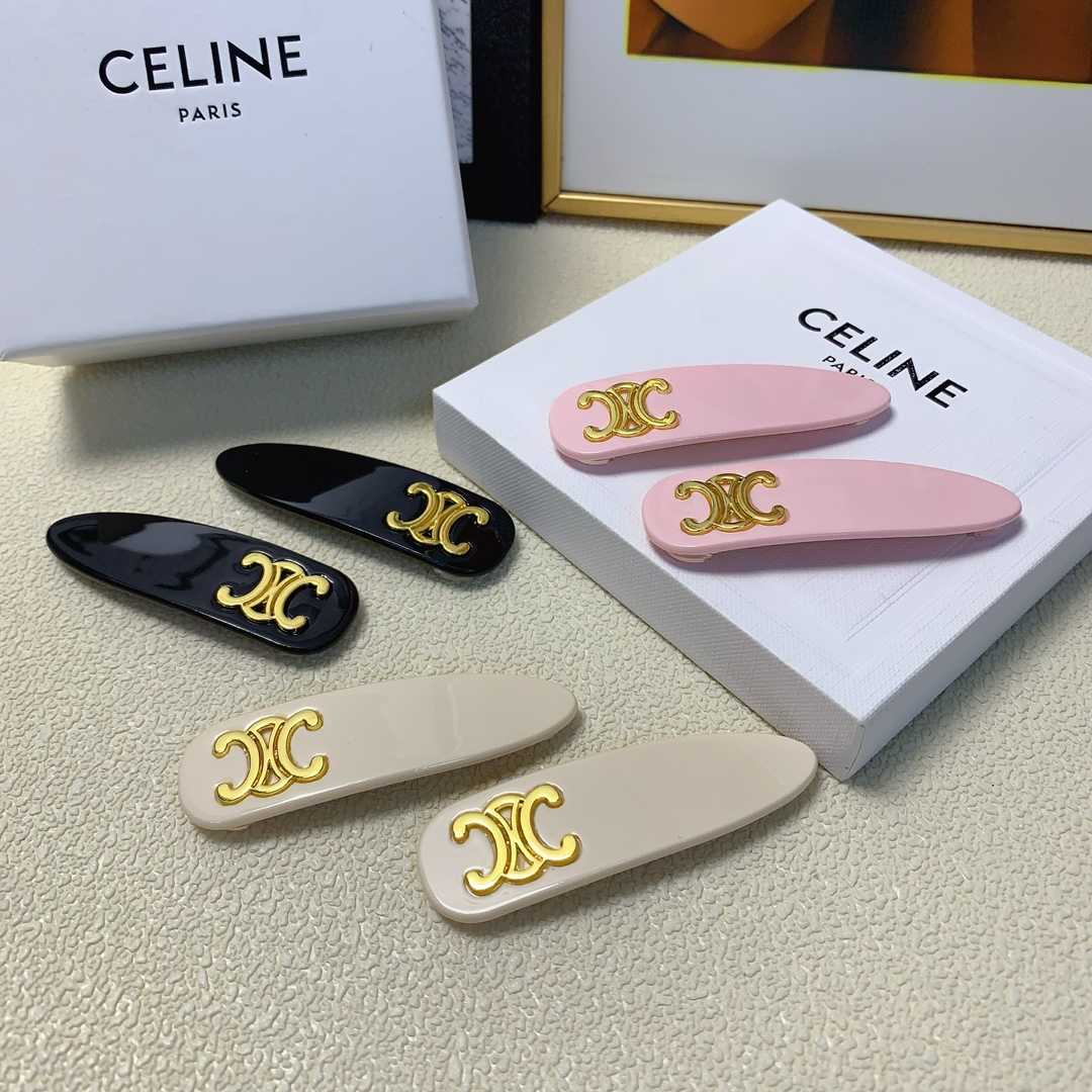 NO:276653,eline Celine Arc de Triomphe hairpin acrylic logo edge clip BB clip Temperature and versatile little fairy must-have item Treasure style Close eyes recommended style (a pair of hairpins, hairpins, celine, hairpins19860909eline赛琳 凯旋门发夹 亚克力logo边夹BB夹 气质百搭小仙女必入单品 宝藏款 闭眼入推荐款（一对发夹,发夹,celine,hairpins,accessory