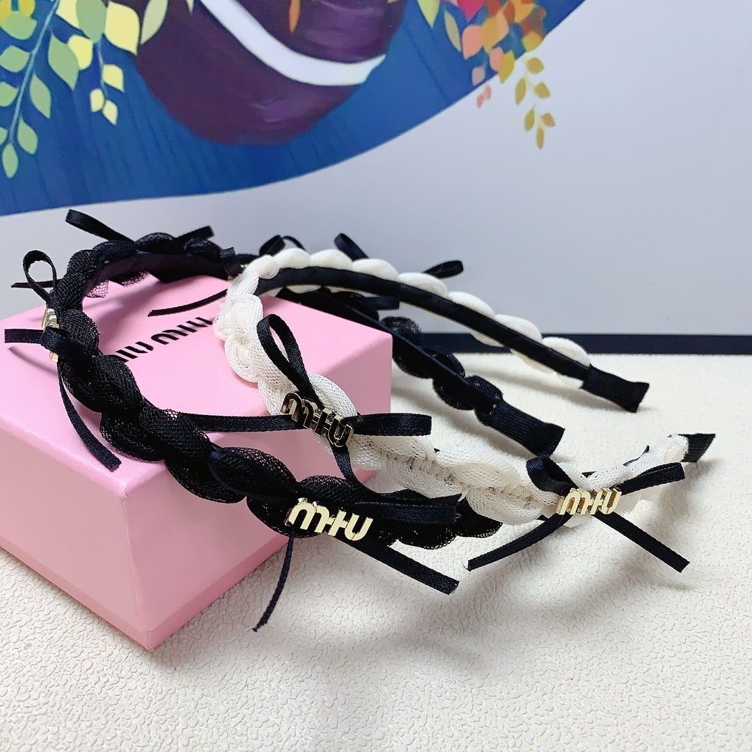 NO:277977,Miumiu Miumiu hairband, gauze logo bow hairband, fashionable temperament and versatile little fairy must-have item, treasure model, closed eyes recommended model (single), hairpins, miumiu, hairpins19860909miumiu缪缪 miumiu发箍 纱网logo蝴蝶结发箍 时尚气质百搭小仙女必入单品 宝藏款 闭眼入推荐款（单个）,发夹,miumiu,hairpins,accessory