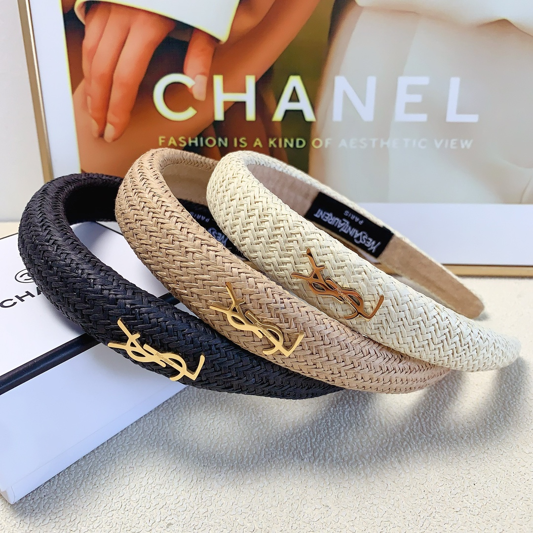 NO:282865,45 YSL Saint Laurent Poplar Hairband Grass-woven Lafite titanium steel logo Light luxury style hairband Temperament versatile little fairy must-apply single product famous lady style ~ Treasure style Close eyes recommended (single) hairpins, hairpins, saint laurent, saint laurent, espadrilles, hairpins1986090945 YSL圣罗兰 杨树林发箍 草编拉菲草钛钢logo轻奢风发箍气质百搭小仙女必入单品名媛风十足～宝藏款 闭眼入推荐款（单个）发夹,发夹,saint laurent,saint laurent,espadrilles,hairpins,accessory