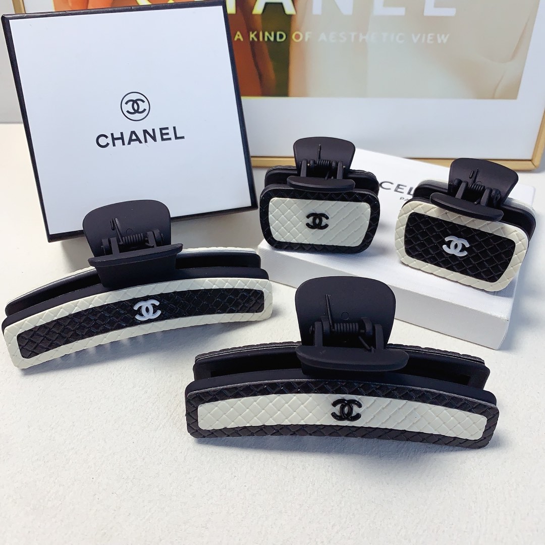 Chanel estilo Chanel, pinza para el pelo Chanel, pinza de tela escocesa estilo Chanel, elegante y versátil, pequeño acc…