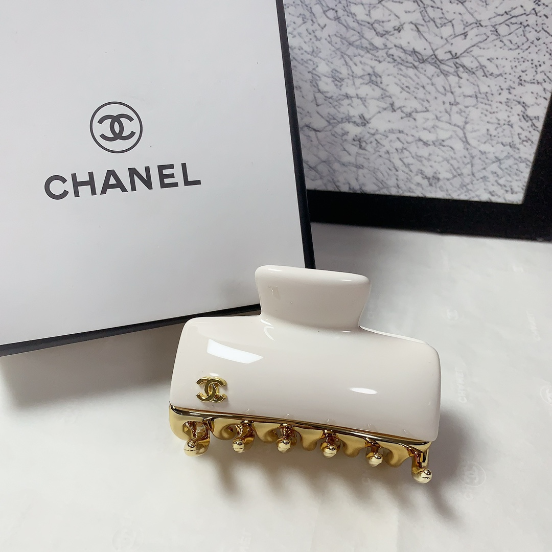 chanel pequeña fragancia, pinza para el cabello chanel, acrílico de alta calidad, pinza con logo, elegante y versátil, …