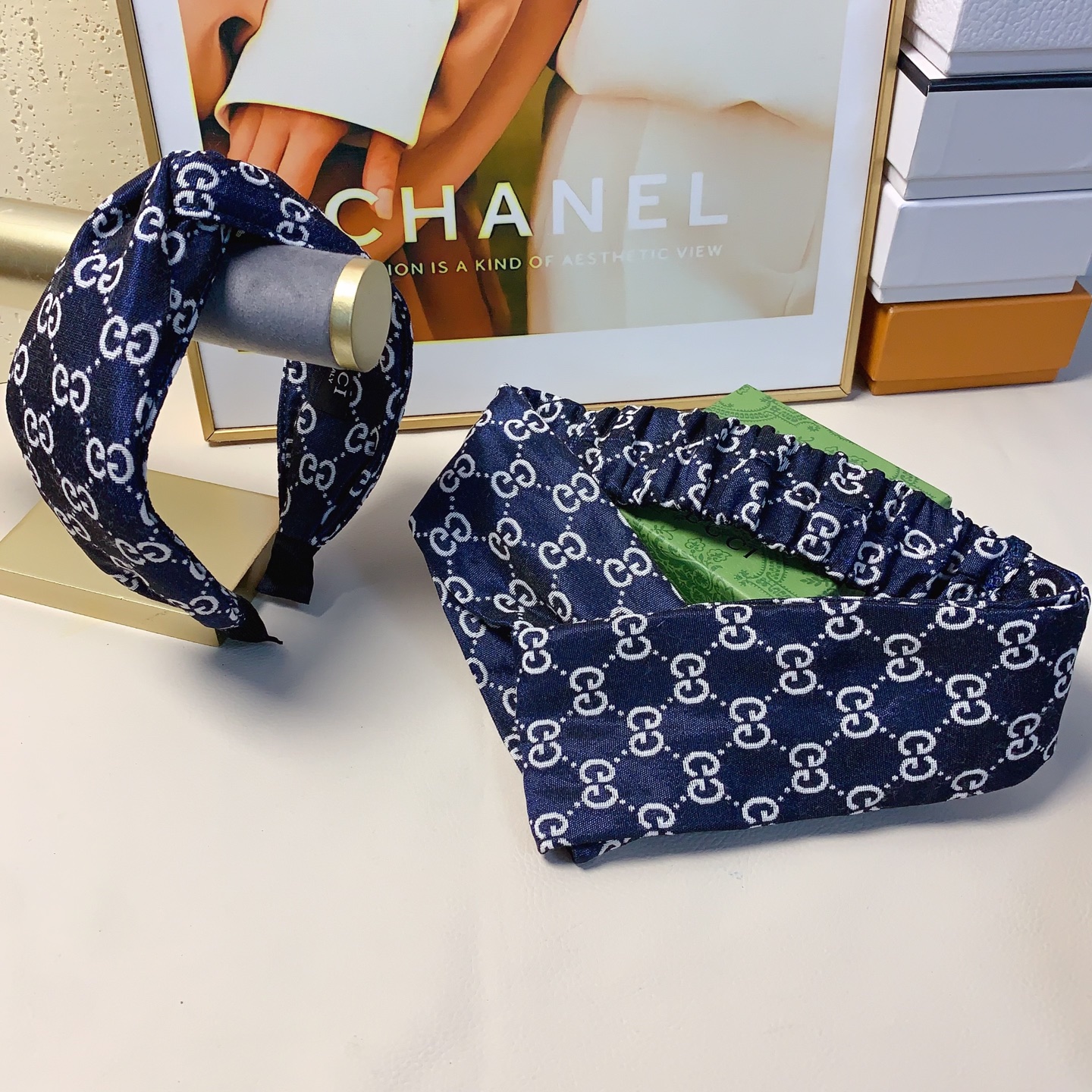 Gucci古驰 新款ロゴ軽奢風発箍 気質百搭アイテム