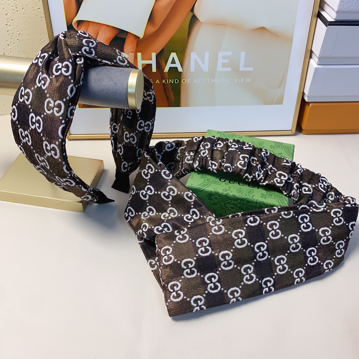 Gucci古驰 新款ロゴ軽奢風発箍 気質百搭アイテム