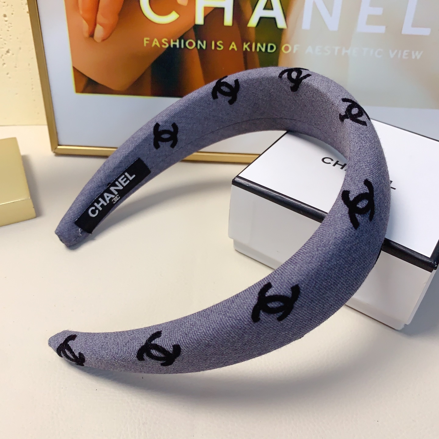 chanel小香chanel发箍植绒logo轻奢风发箍气质百搭小仙女必入单品名媛风十足～宝藏款 闭眼入🥰