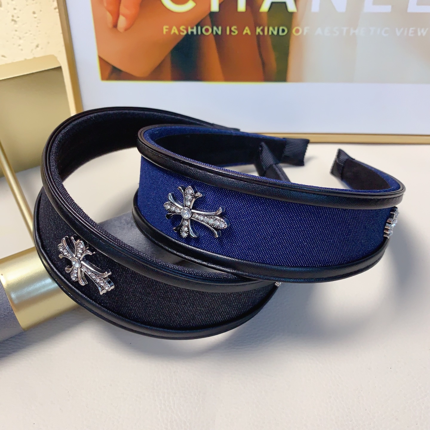 Diadema de Chrome Hearts, diadema de lujo de estilo urbano, elegante y versátil, imprescindible para hadas, con mucho e…