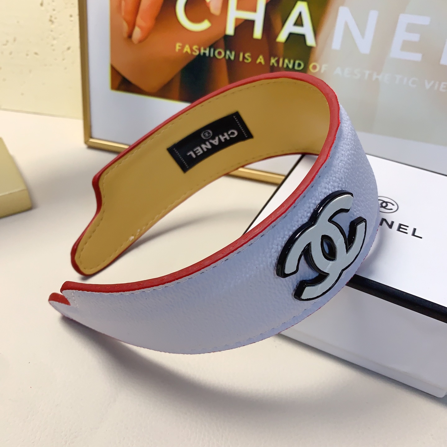 chanel小香chanel发箍宽版荔枝纹logo轻奢风发箍气质百搭小仙女必入单品名媛风十足～宝藏款 闭
