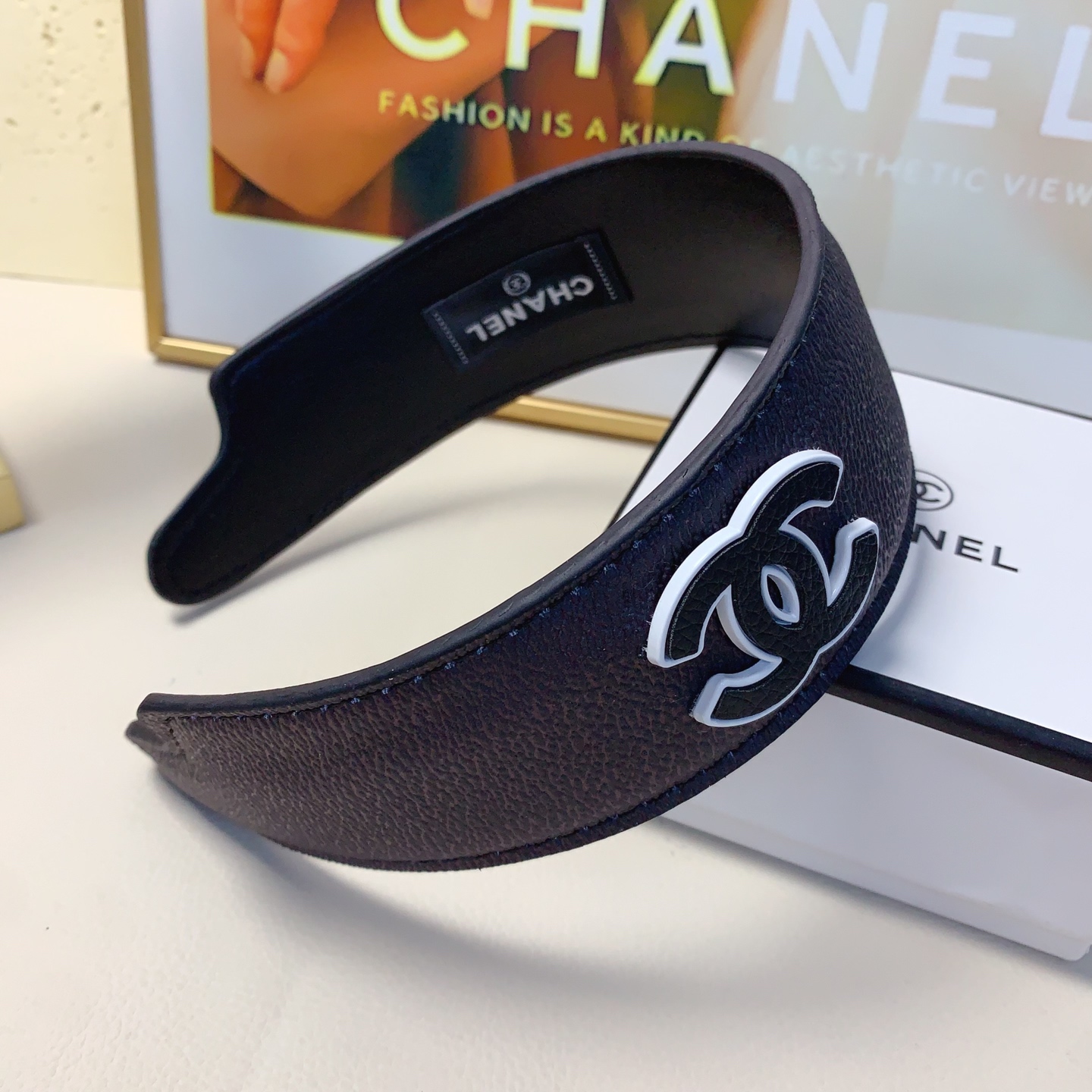 chanel小香chanel发箍宽版荔枝纹logo轻奢风发箍气质百搭小仙女必入单品名媛风十足～宝藏款 闭