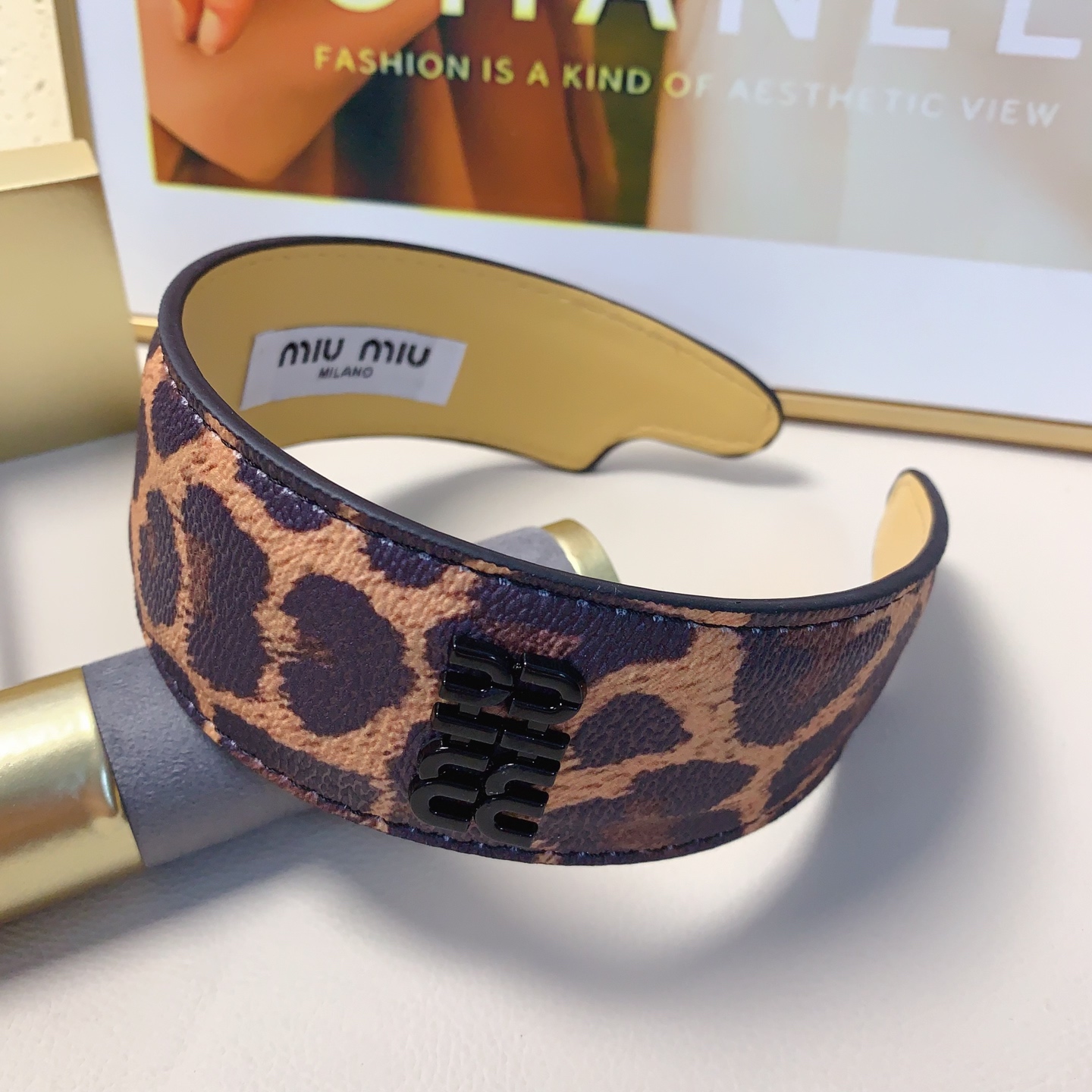 miumiu缪缪miumiu发箍豹纹logo轻奢风发箍气质百搭小仙女必入单品名媛风十足～宝藏款 闭眼入🥰
