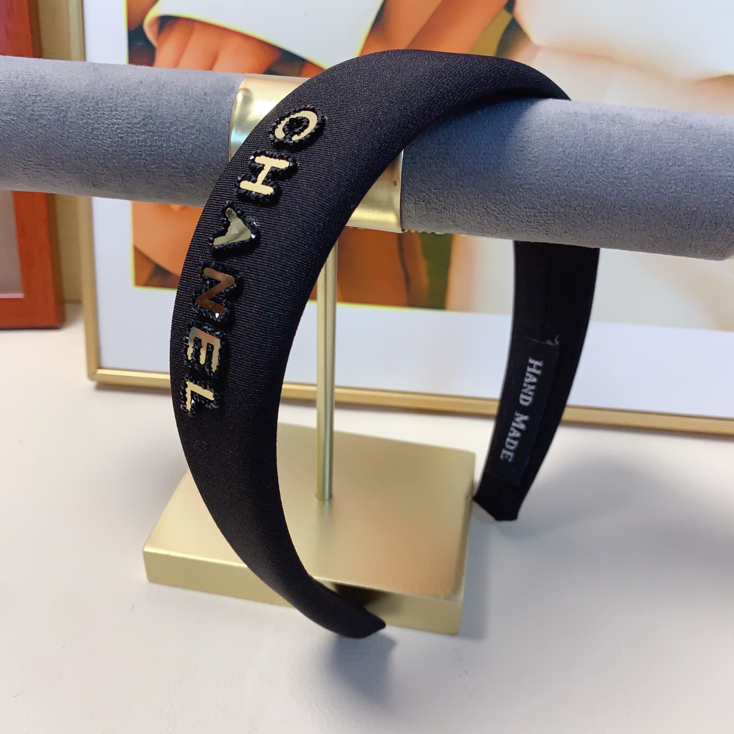 chanel pequeño chanel diadema de letras de cristal, estilo de moda ligero y lujoso, elegante y versátil, imprescindible…
