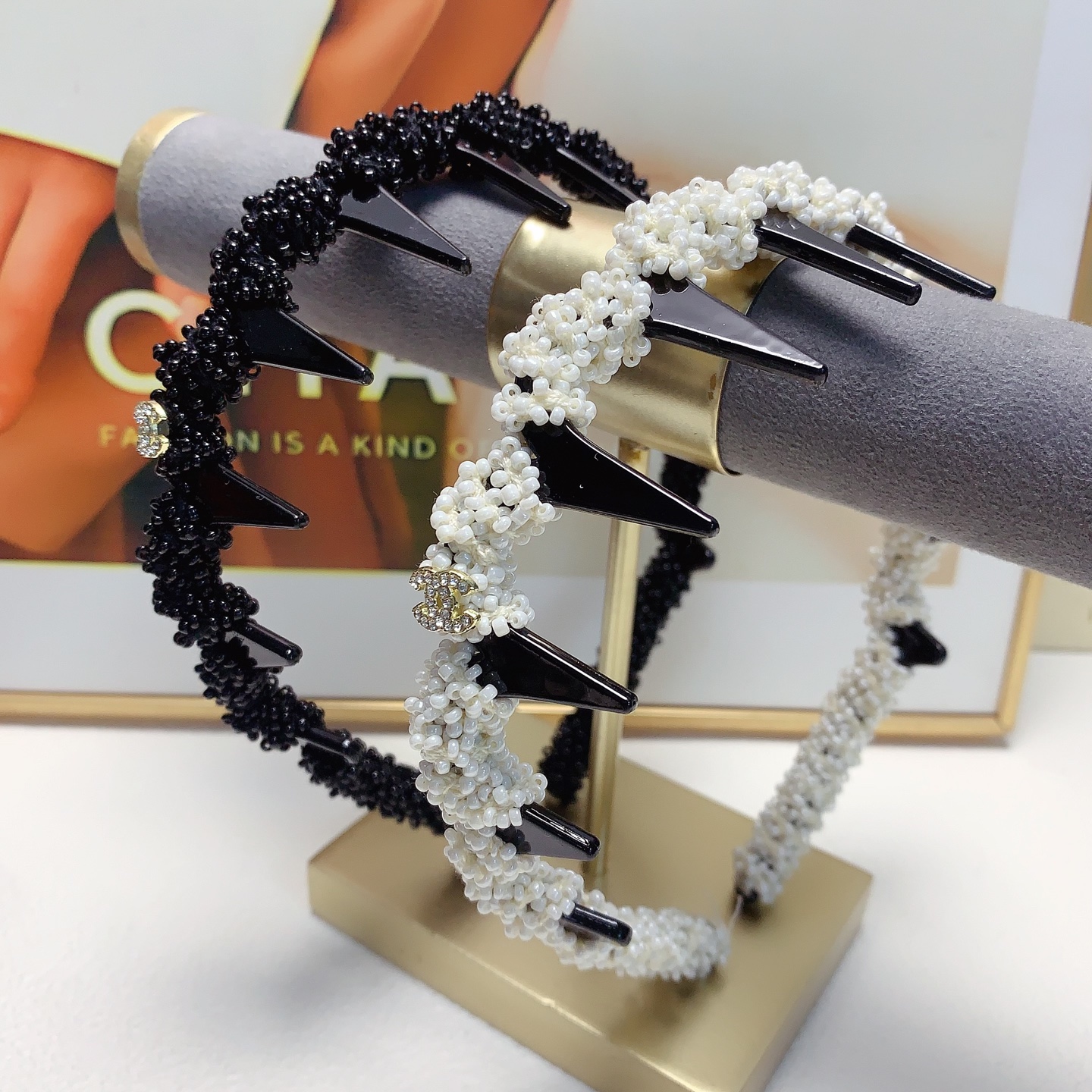 chanel pequeño chanel diadema, diadema con dientes antideslizantes, estilo lujoso, elegante y versátil, imprescindible …