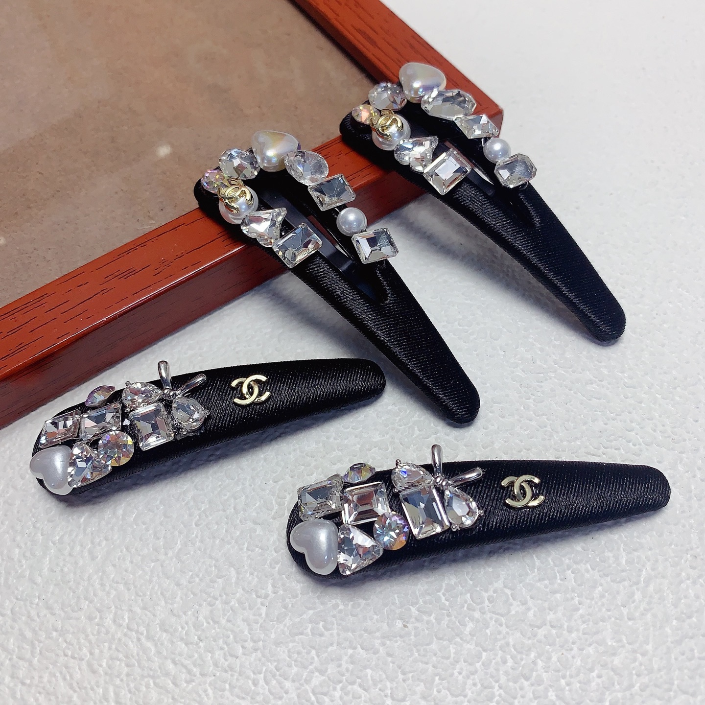 Horquilla Chanel, horquilla con diamantes checos, accesorio diario exquisito, imprescindible para chicas elegantes, art…