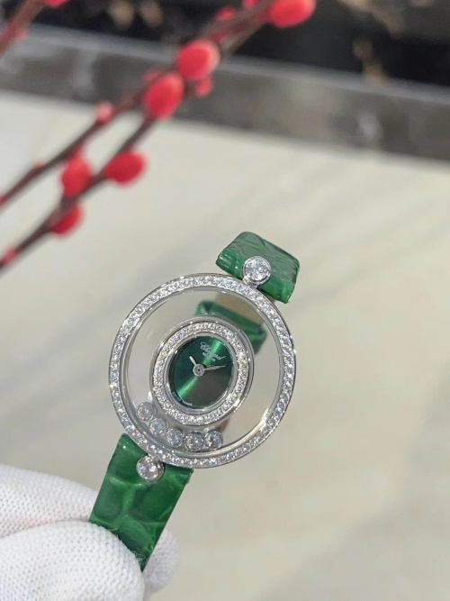 Chopard Happy Diamonds Series Green Dial Women's Watch with Diamonds 1 Chopard Happy Diamonds Series Green Dial Women's Watch with Diamonds