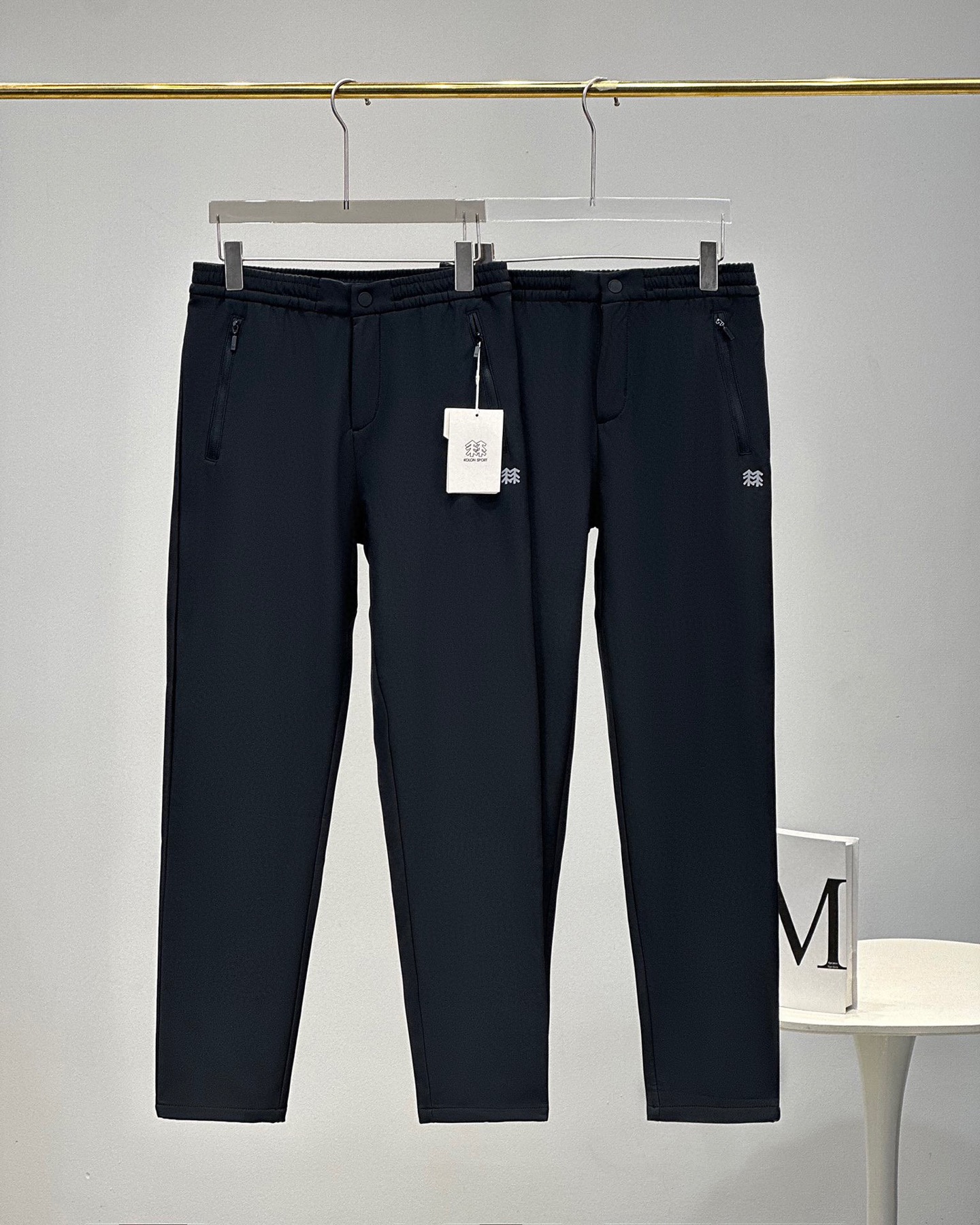 KOLON SPORT Men's Fleece-Lined Slim Fit Hiking Pants - All-Weather Comfort