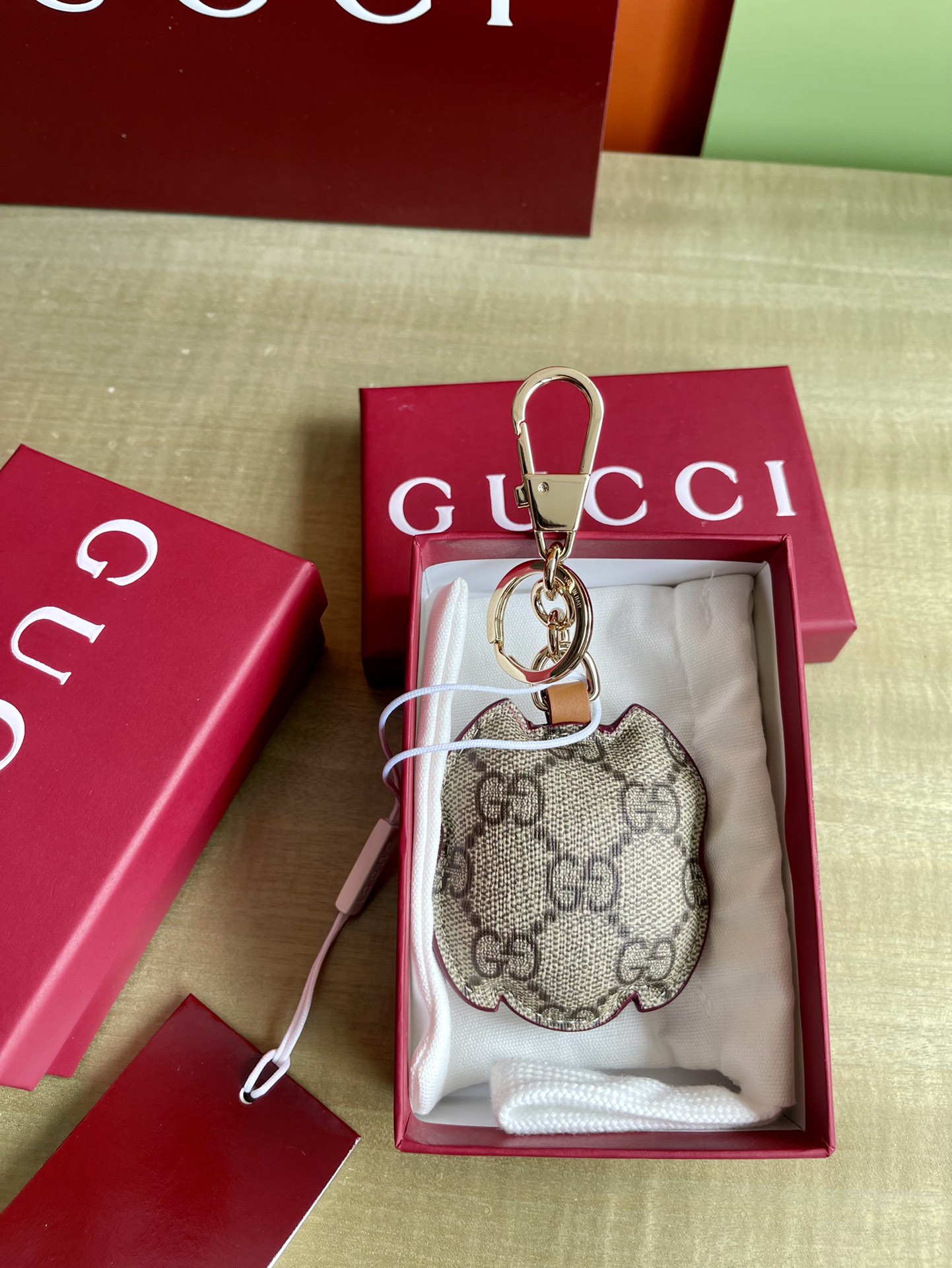 Gucci Beige/Dark Brown Coated Canvas Owl Bag Charm/Key Chain 821813 3 i1729401051 4573 2